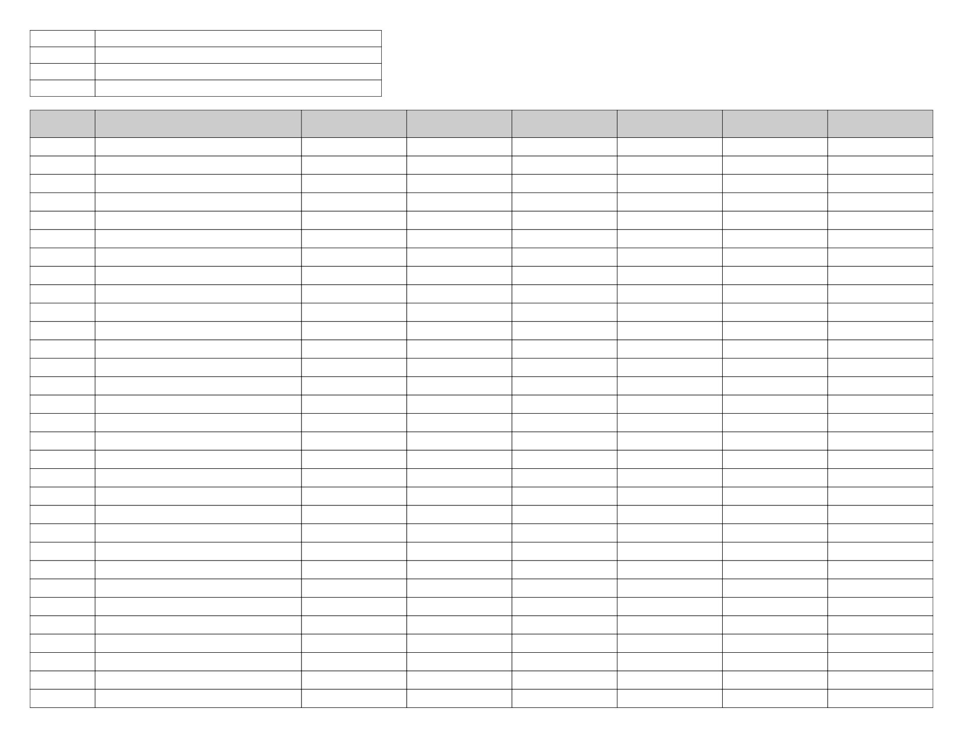 Free Printable Spreadsheet Forms FREE PRINTABLE TEMPLATES