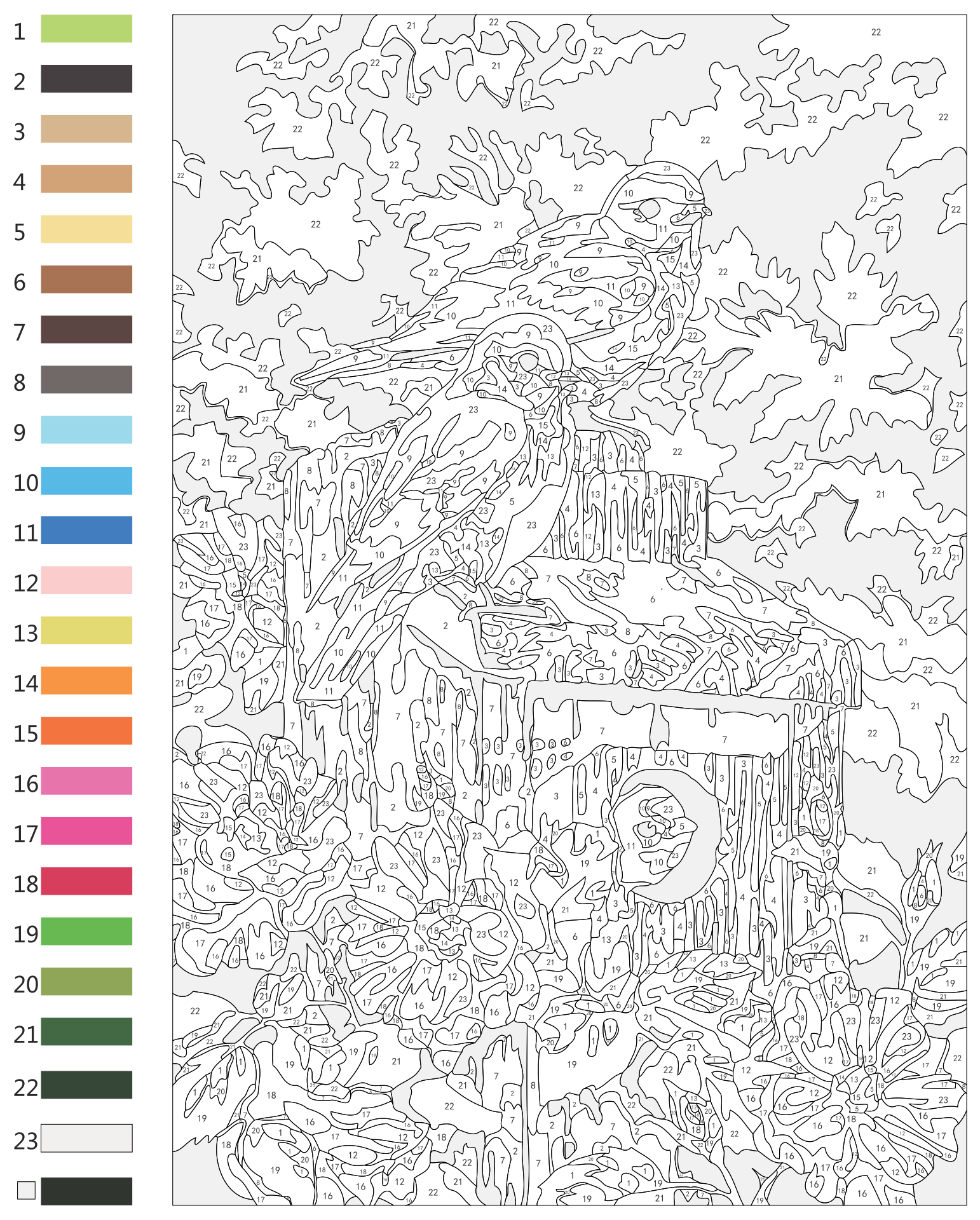 free paint by numbers for adults colouring for adults by