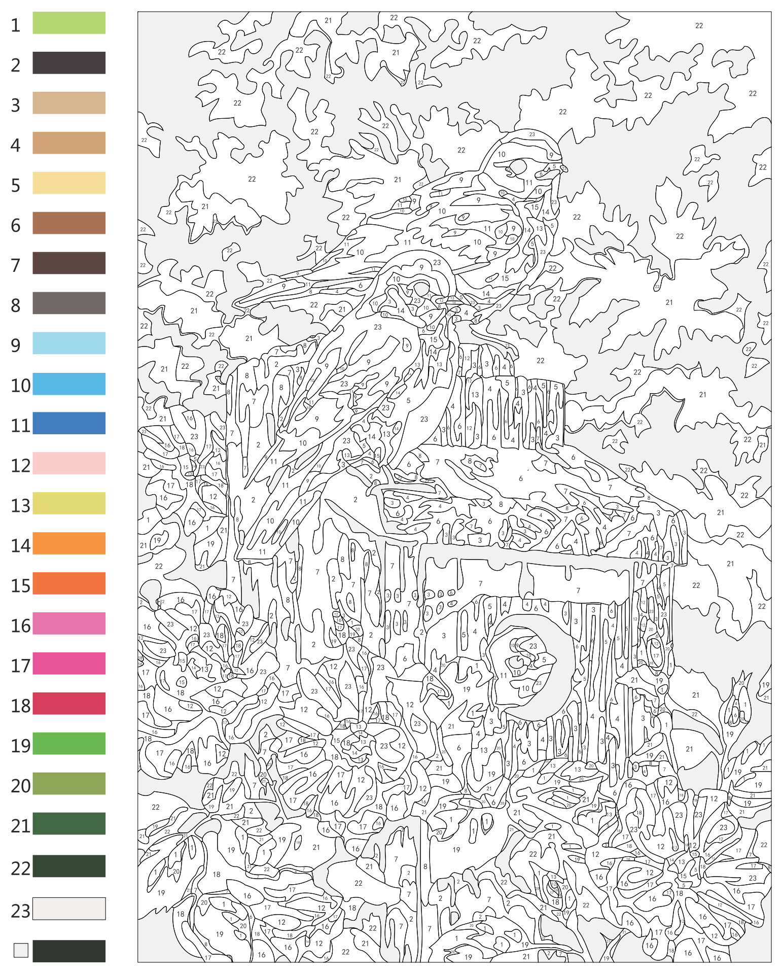 Paint By Number Templates 20 Free PDF Printables Printablee