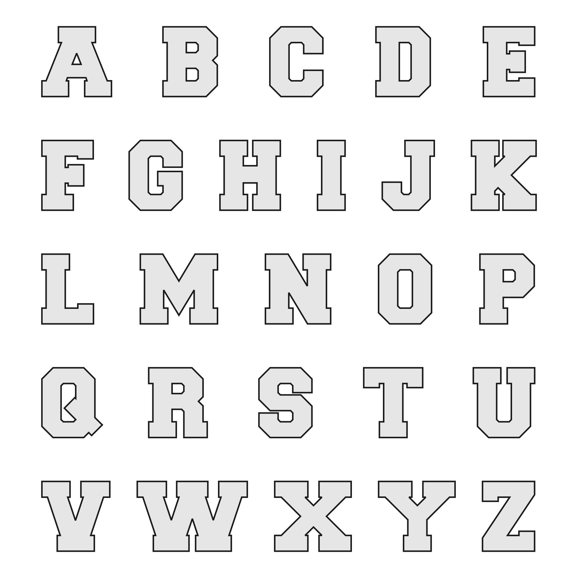 Block Letters Small Medium 10 Free PDF Printables Printablee