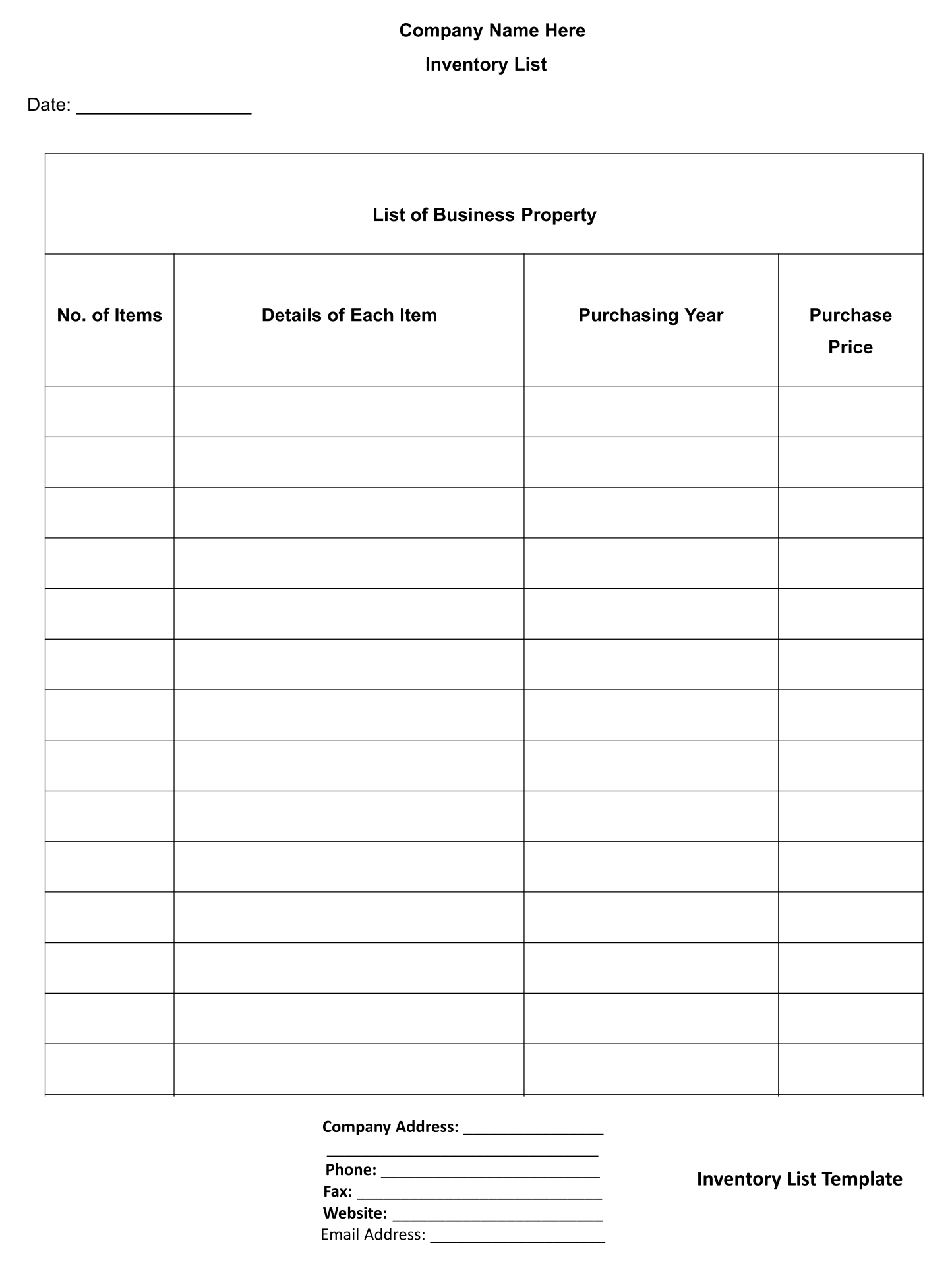 Inventory Log Template Free Aulaiestpdm Blog