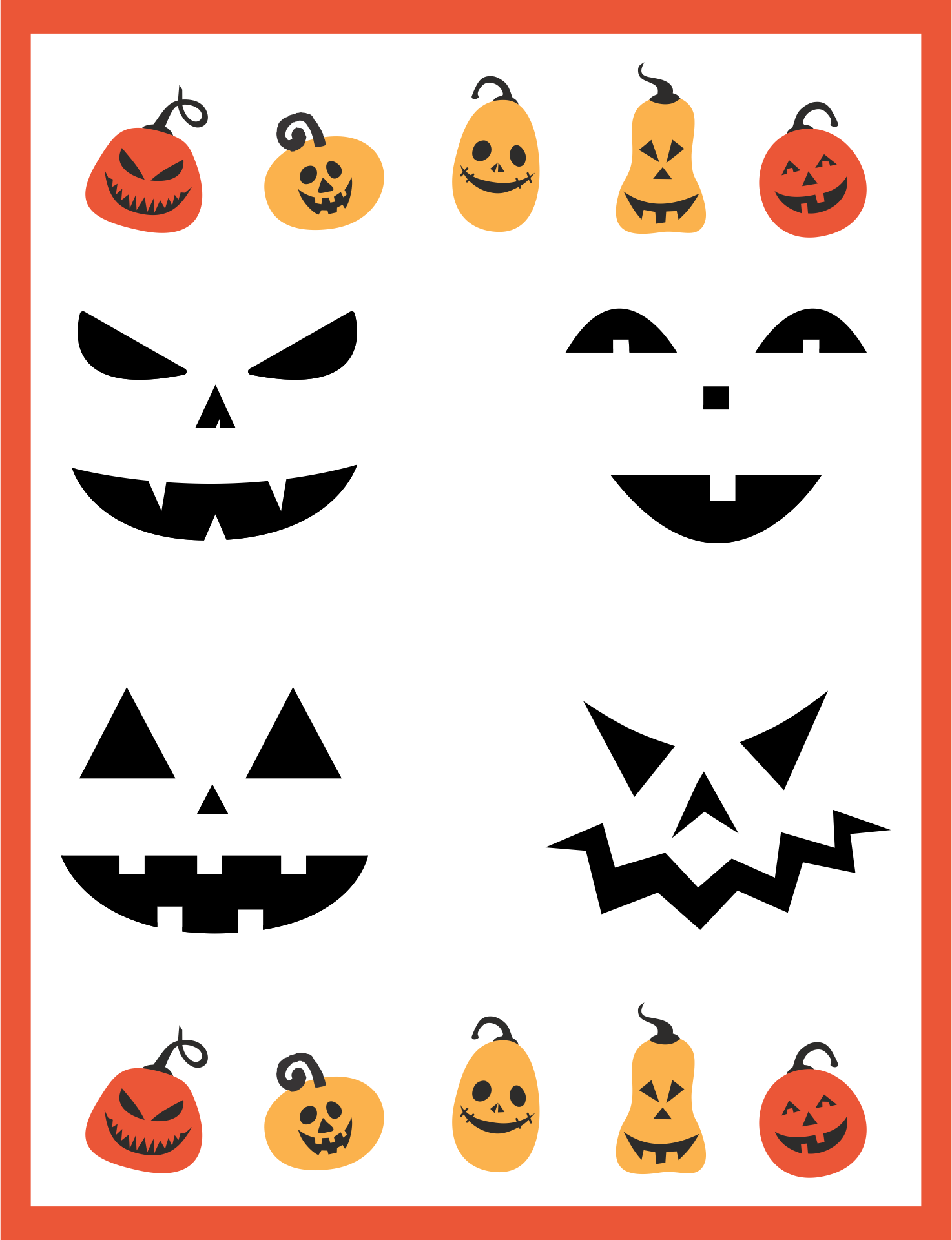 Pumpkin Eyes And Mouth Template
