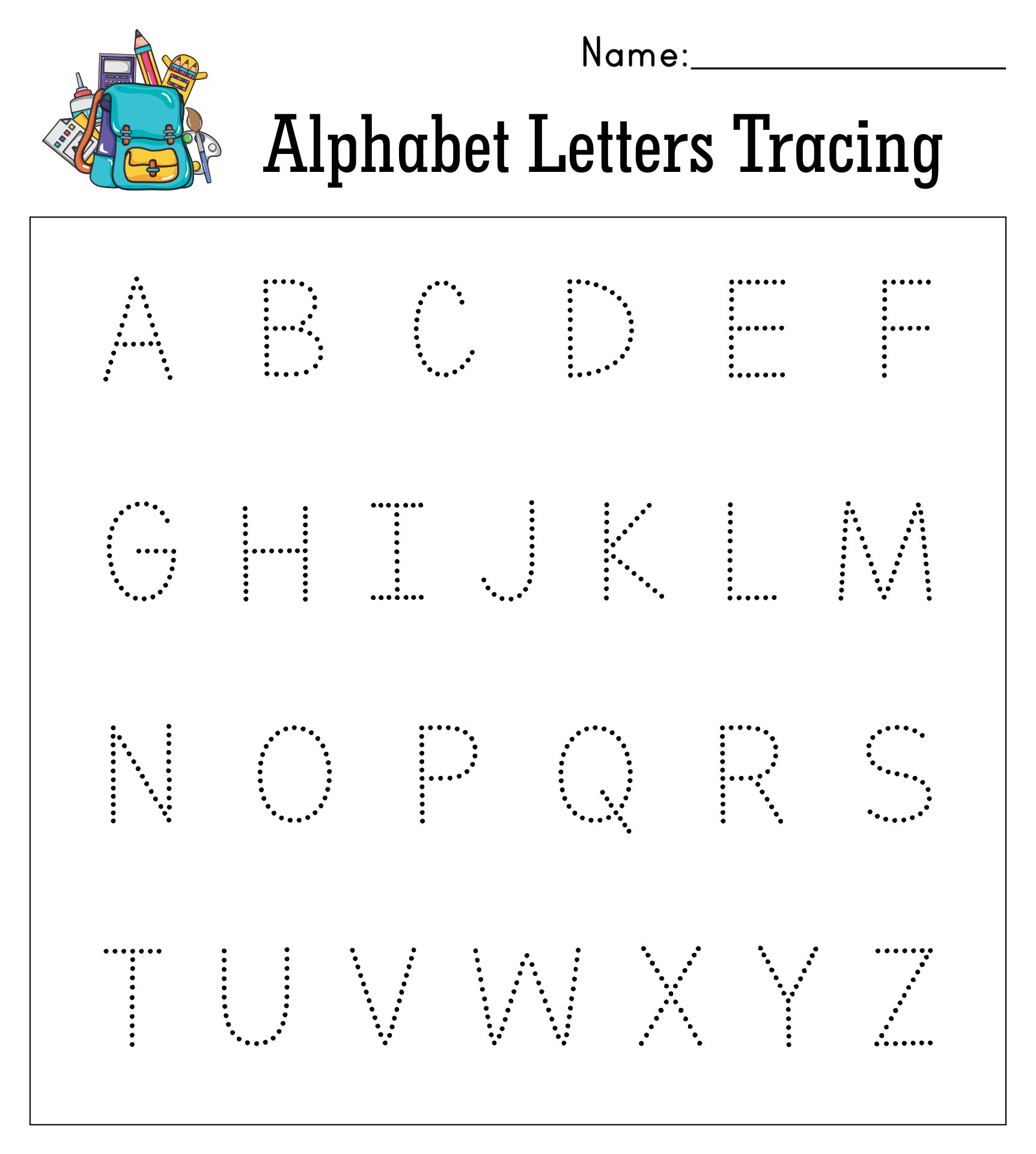Tracing Letters - 25 Free PDF Printables | Printablee