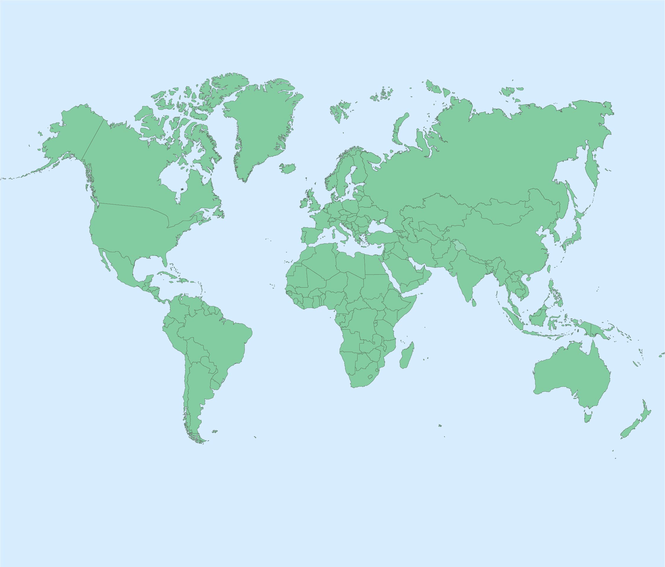 10 Best Printable World Map Not Labeled