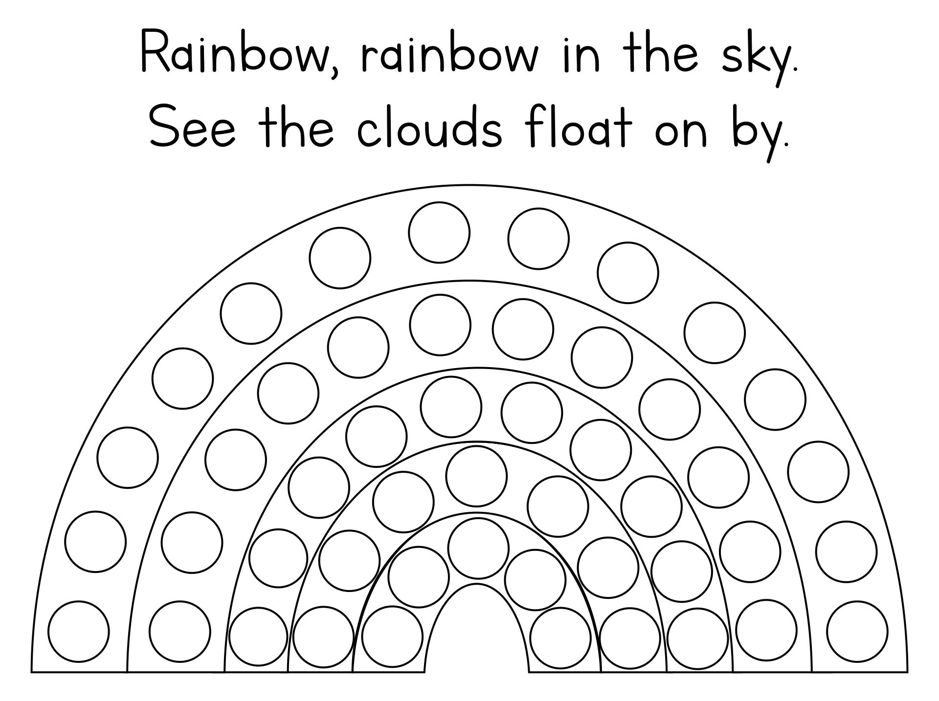 Rainbow Do A Dot Art Printable