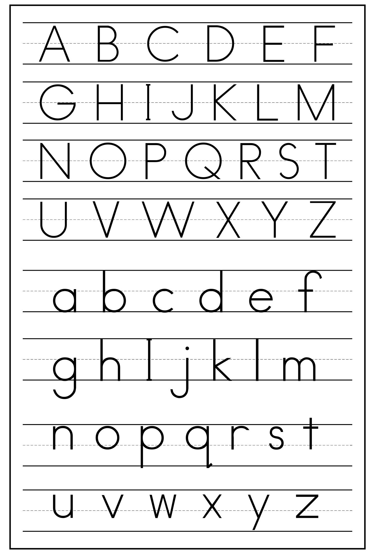 10 Best Zaner-Bloser Handwriting Chart Printable PDF for Free at Printablee