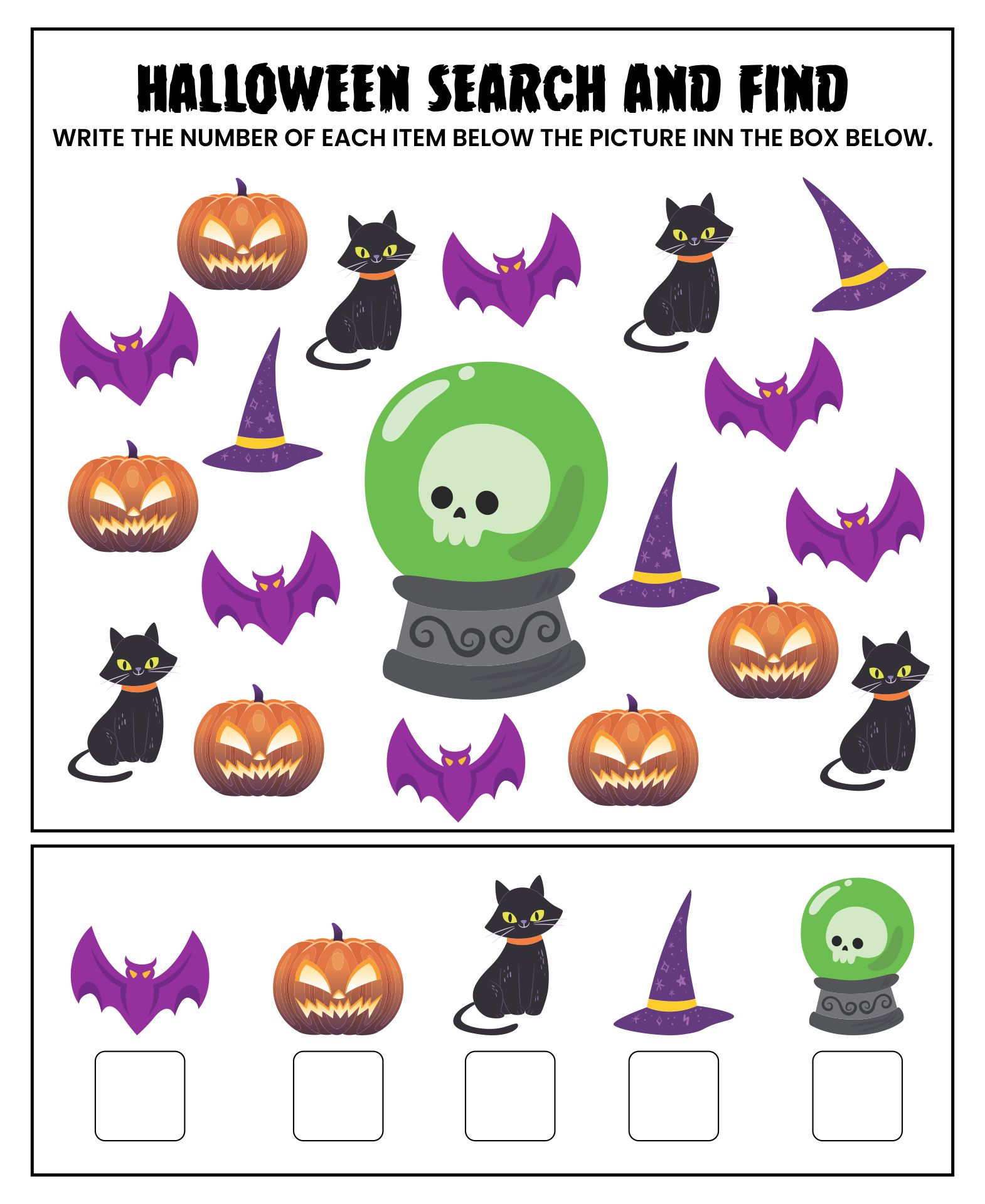 Halloween Seek And Find Picture Printables
