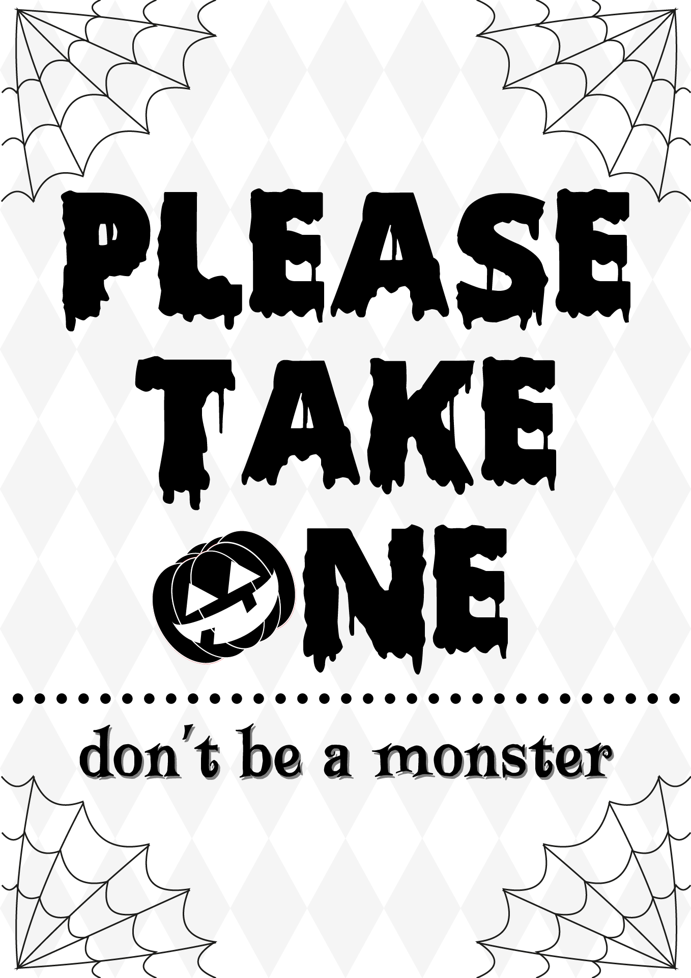 Please Take One Sign Free Printable Printable Templates
