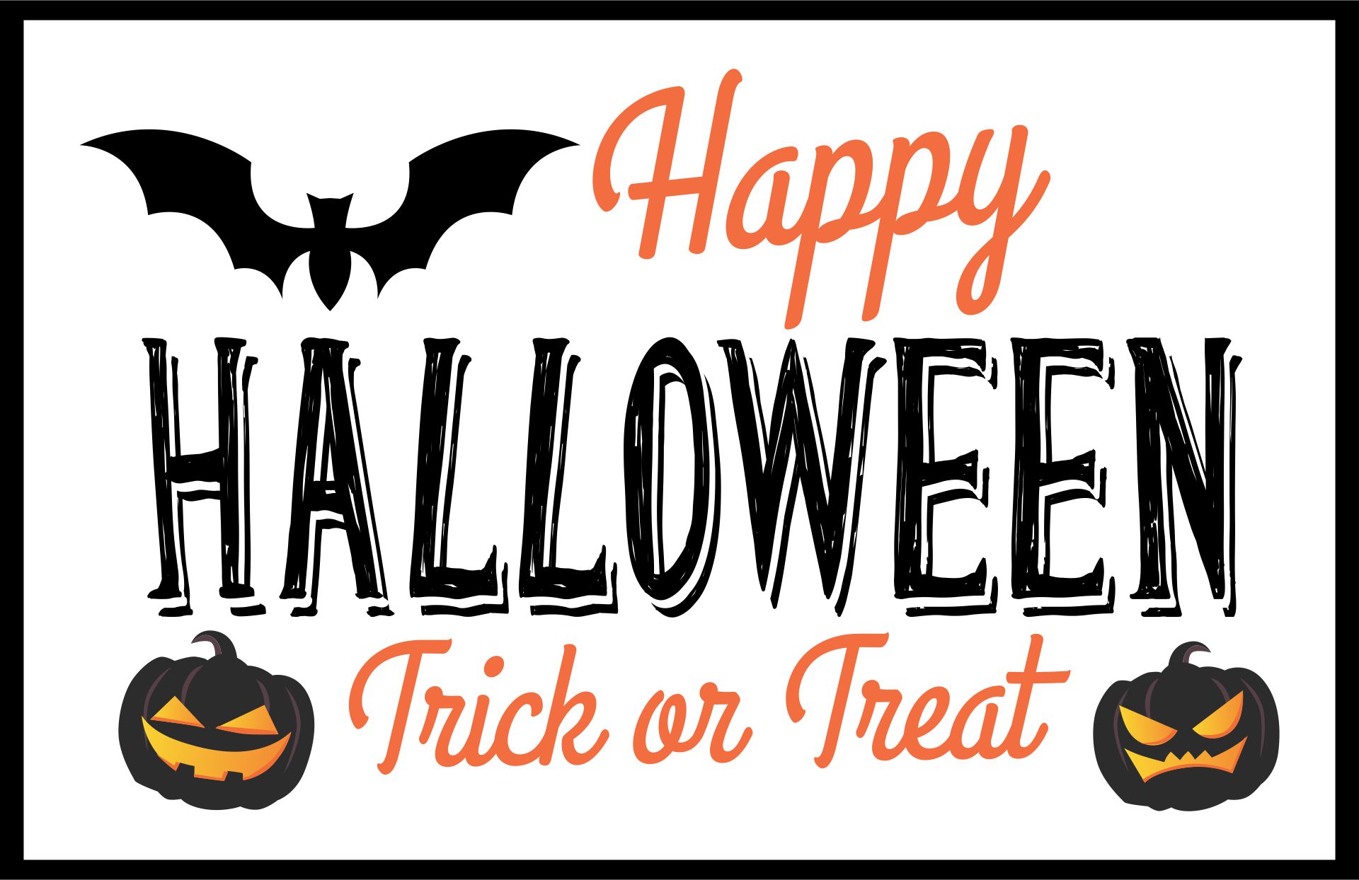 Free Happy Halloween Printable Sign