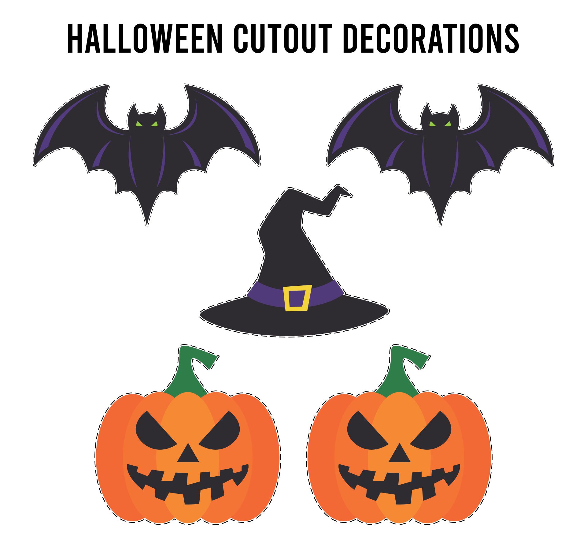 Cutout Halloween Printables Cutout Halloween Printables