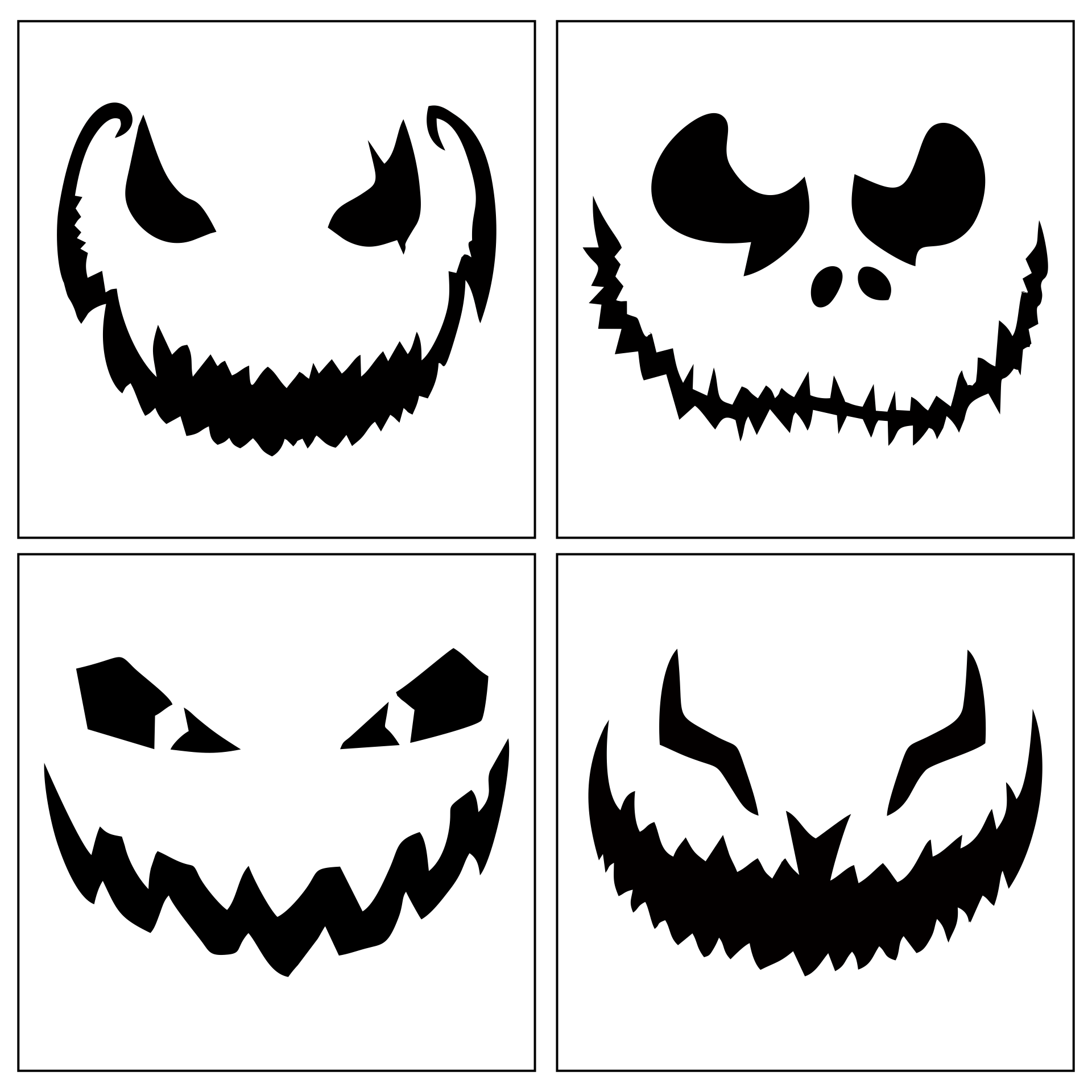 Scary Halloween Pumpkin Templates