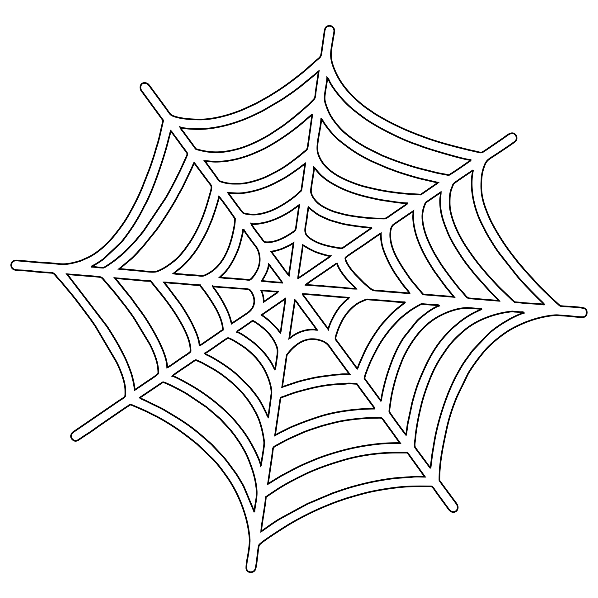 Spider Web Cut Out Template