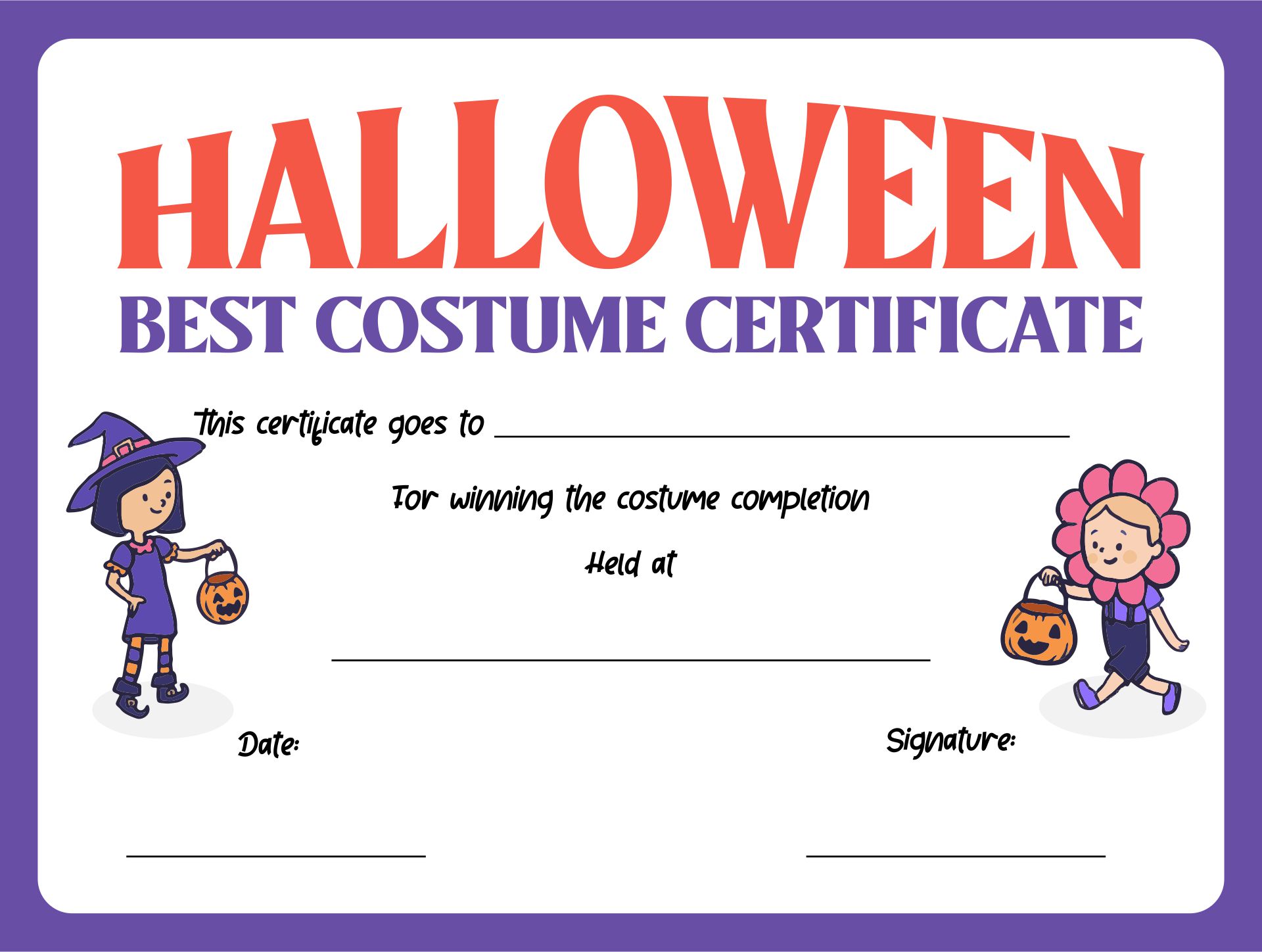 15 Best Worst Halloween Costume Awards Printable PDF for Free at Printablee
