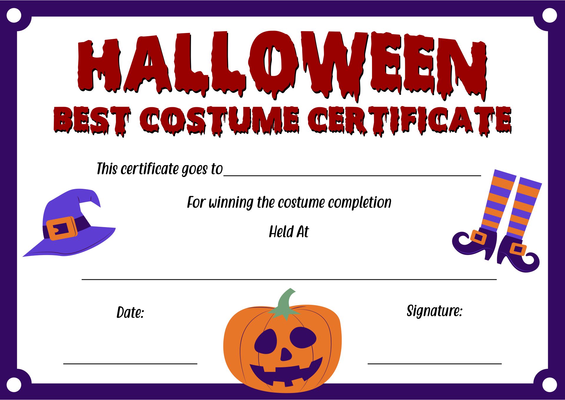 15 Best Halloween Certificates Printable PDF for Free at Printablee