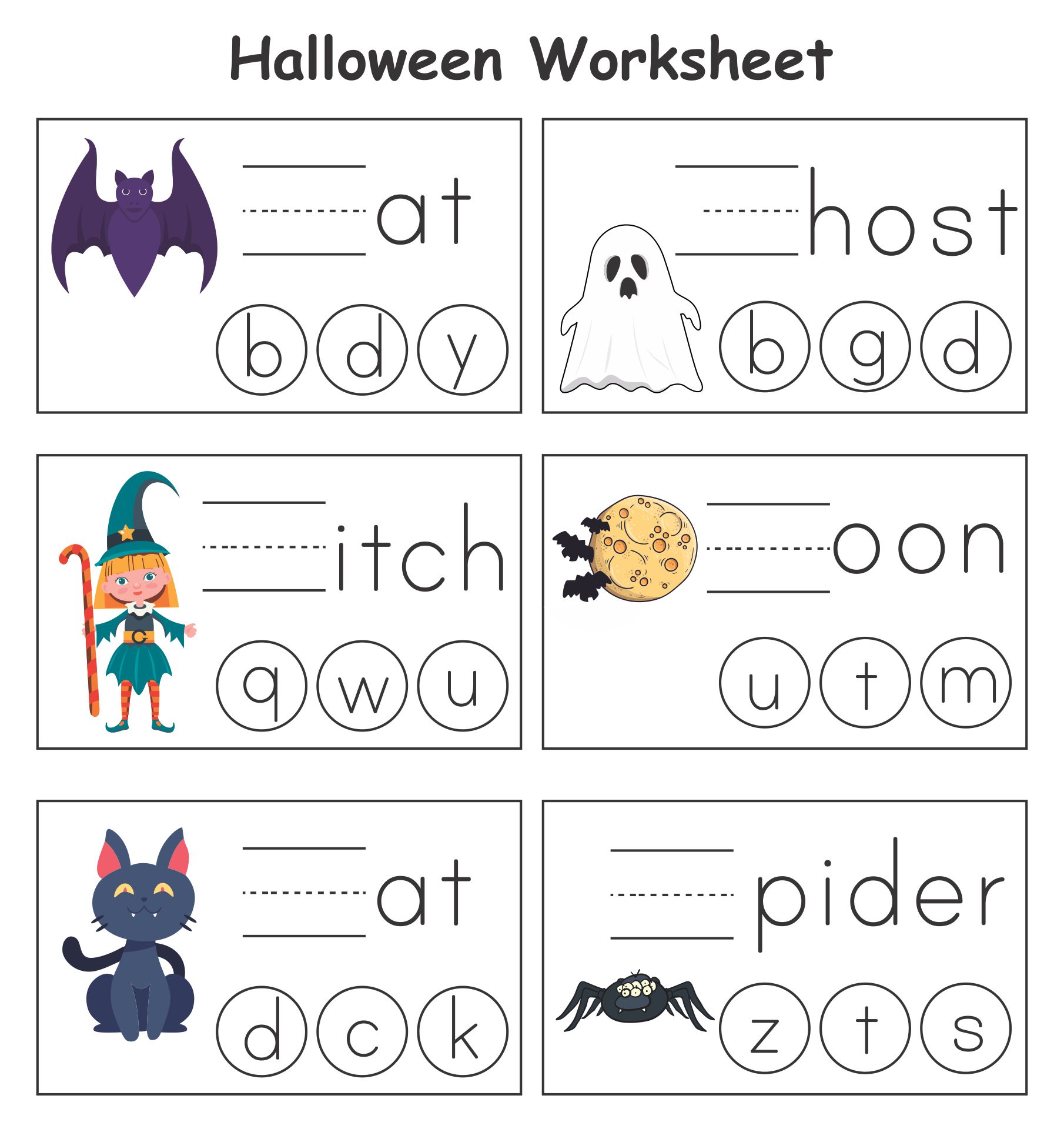 15 Best Halloween Printable Phonics Worksheets Pdf For Free At Printablee