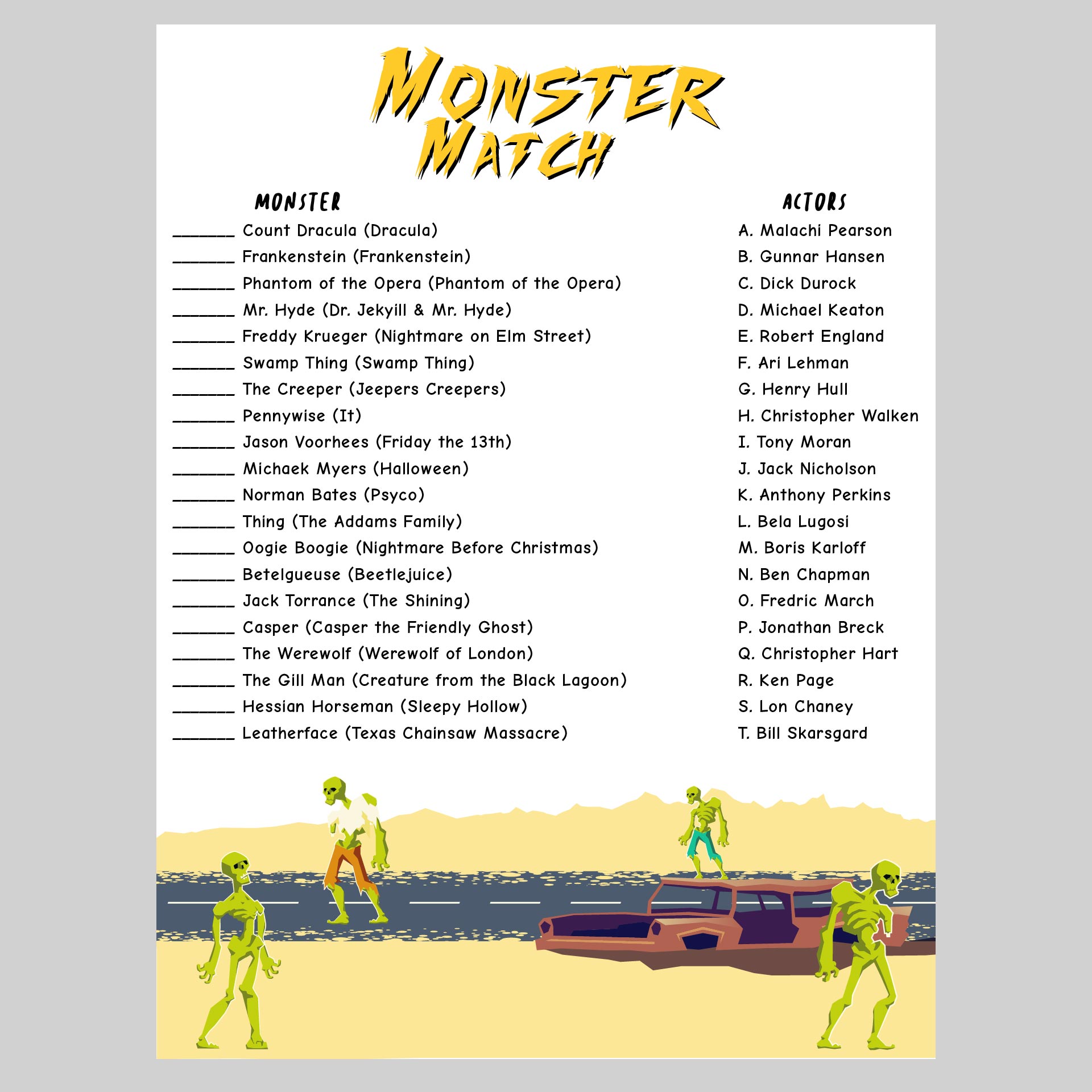 Printable Halloween Activities For Adults