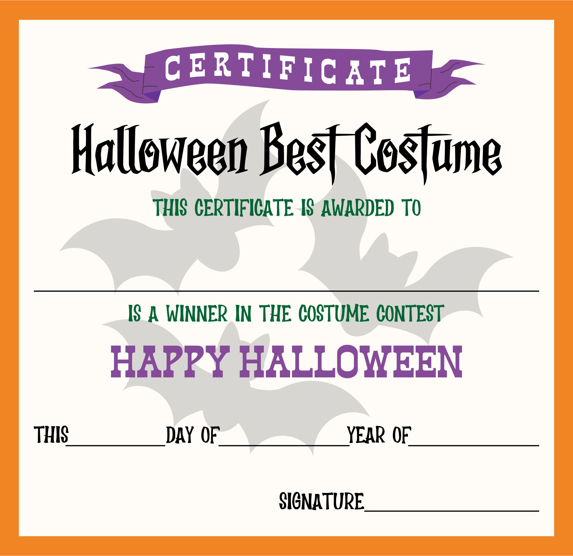 15 Best Halloween Certificates Printable PDF for Free at Printablee