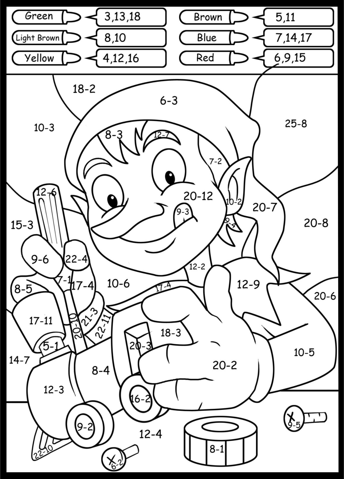 15 Best Printable Halloween Math Coloring Pages - printablee.com