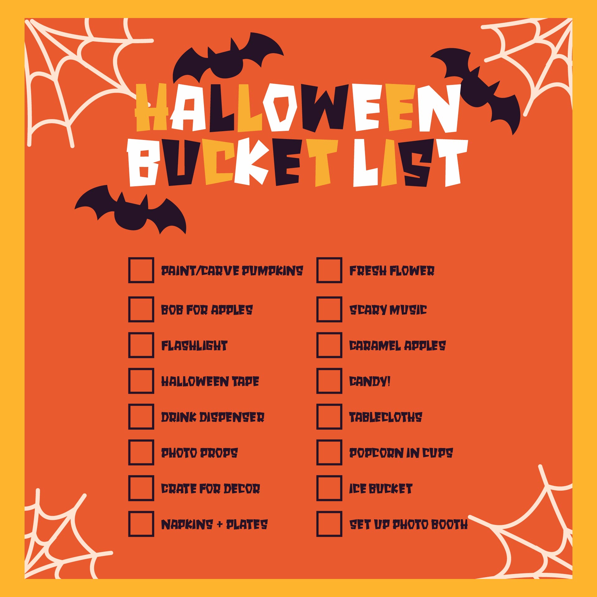 15 Best Halloween Printable To Do List Printablee
