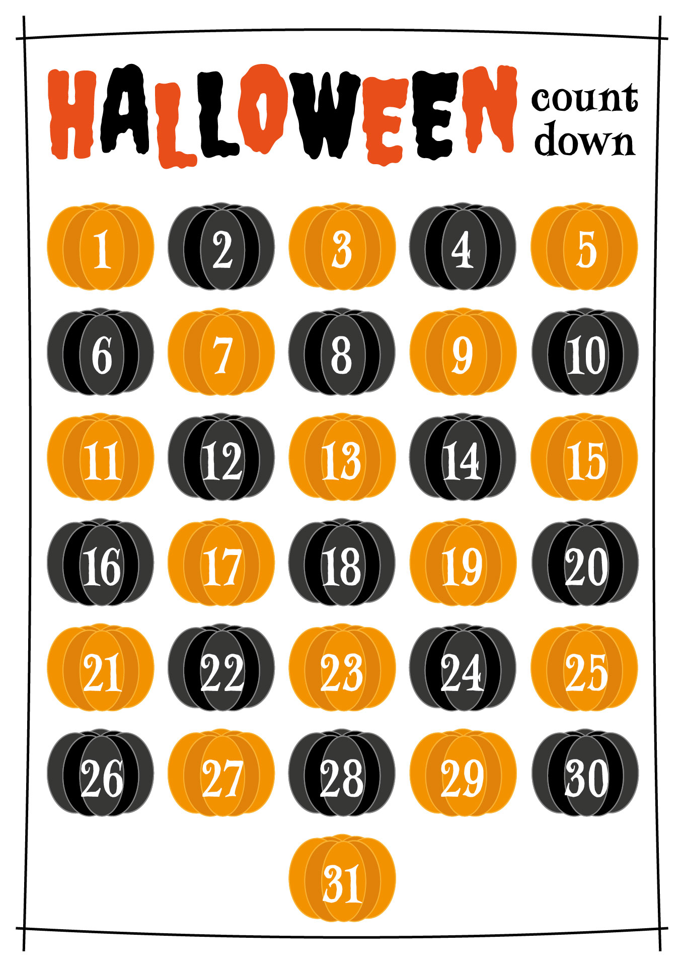 15 Best Printable Halloween Calendar PDF For Free At Printablee