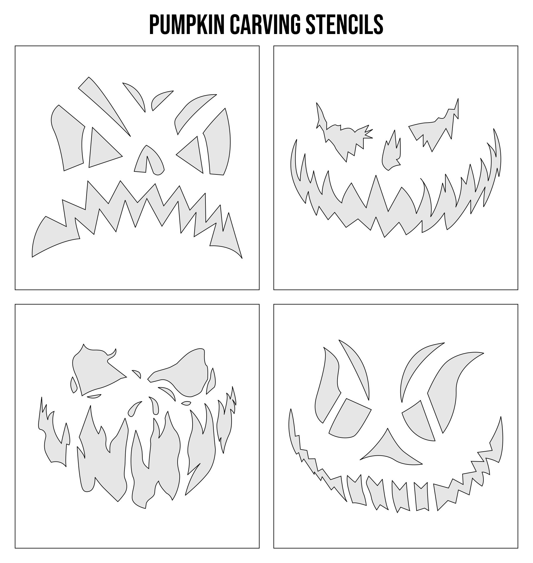 Scary Halloween Pumpkin - 15 Free PDF Printables | Printablee
