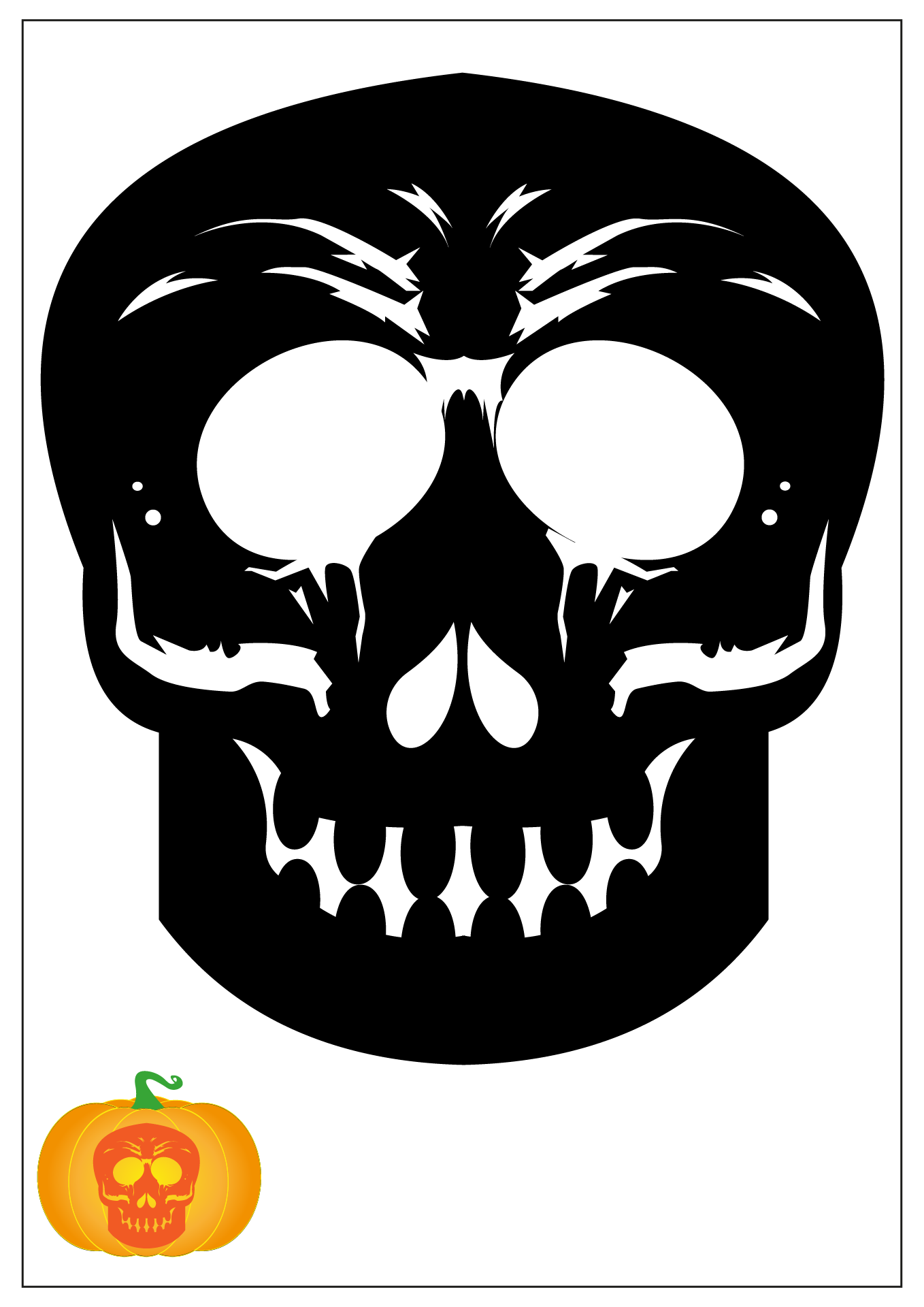 Skeleton Pumpkin Carving Stencil Printable Skeleton Pumpkin Carving Stencil Printable