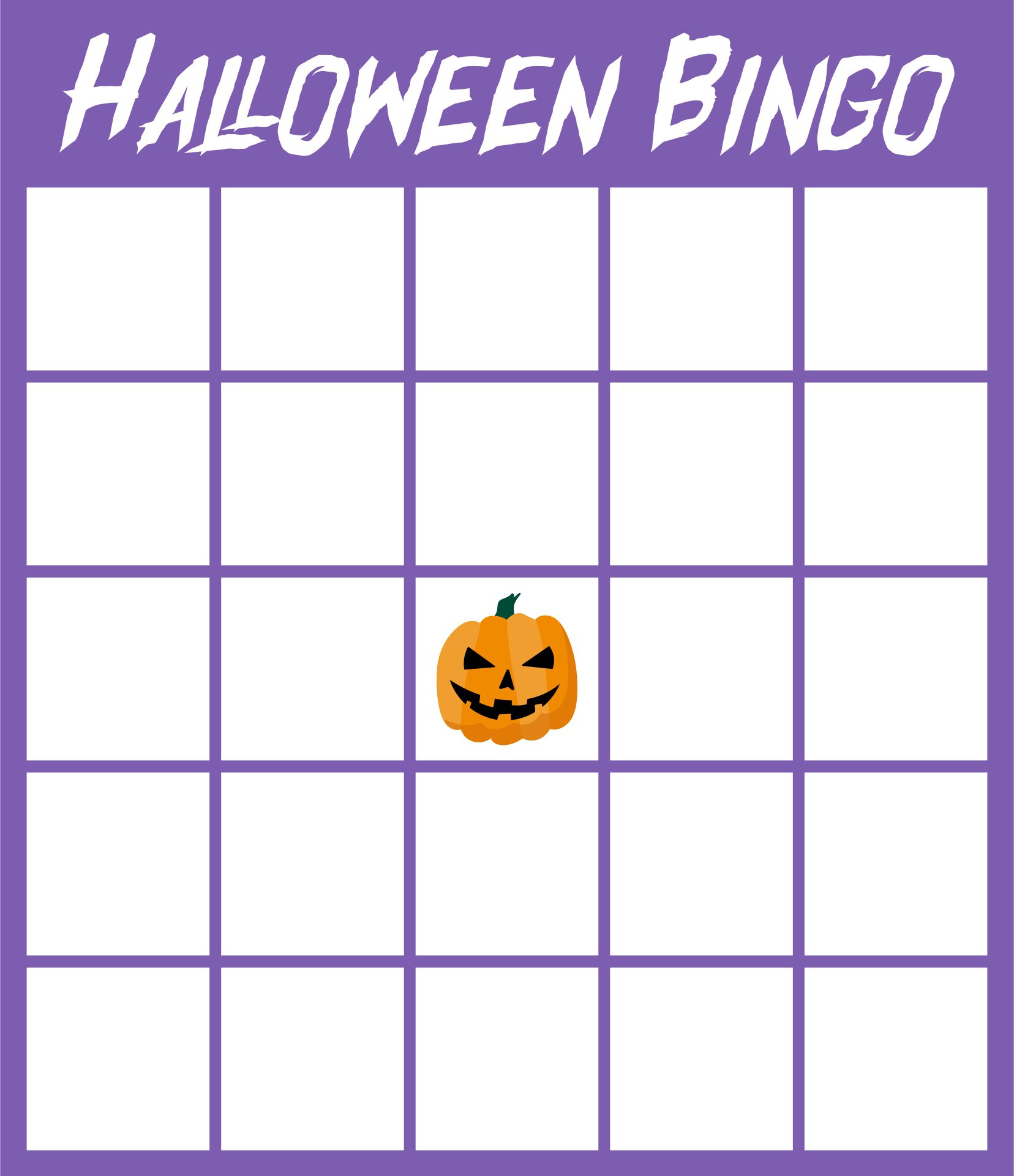Blank Halloween Bingo Cards Printable