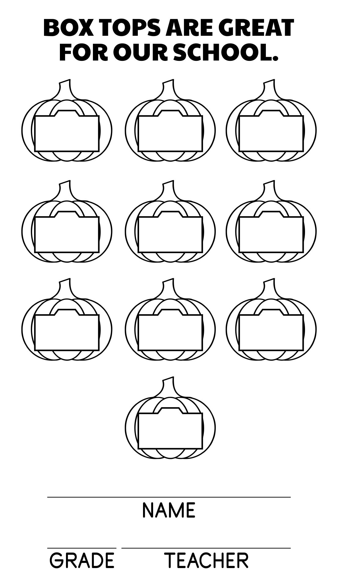 15 Best Halloween Box Top Collection Sheets Printable Printablee