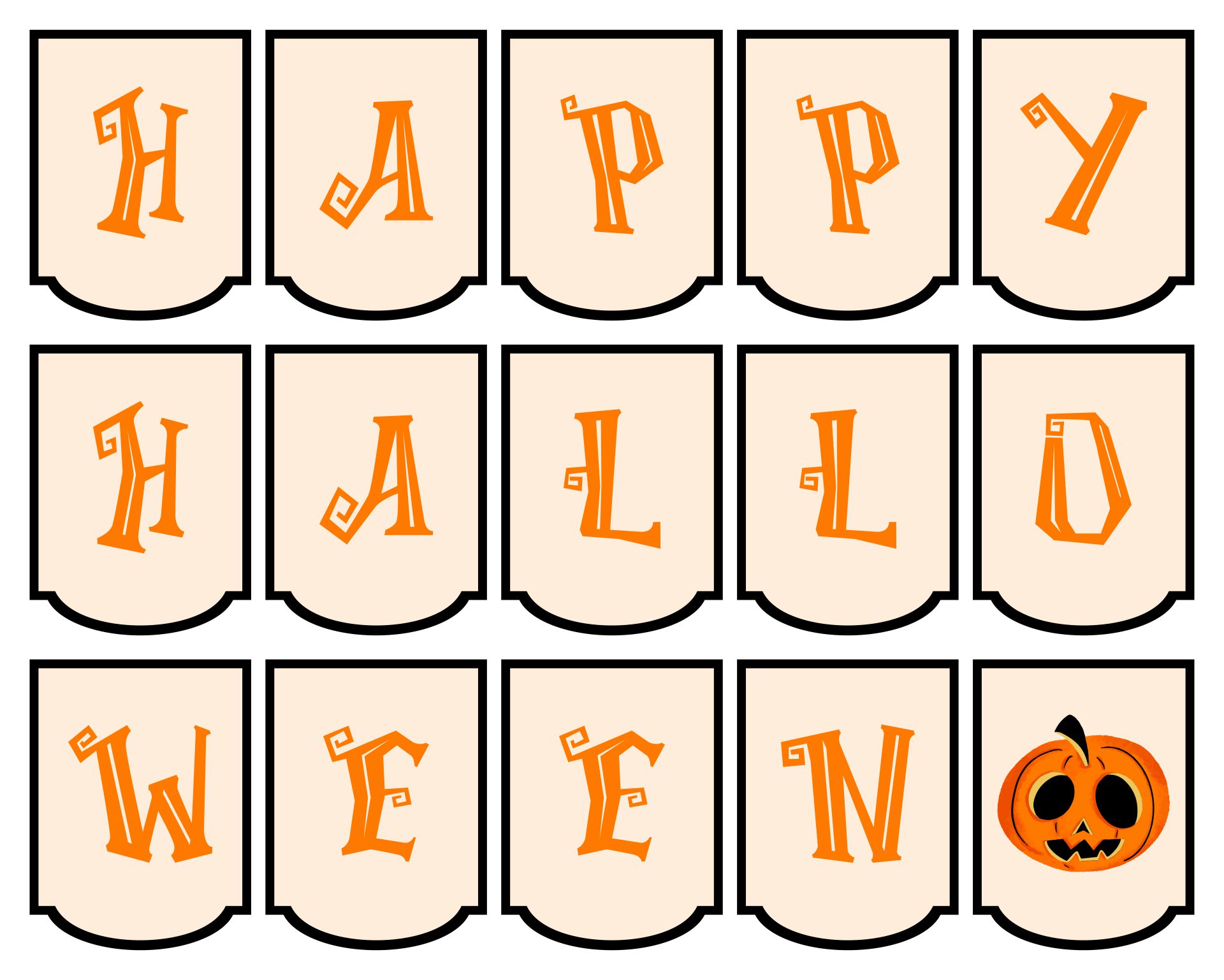 Free Printable Halloween Banner Letters Pdf