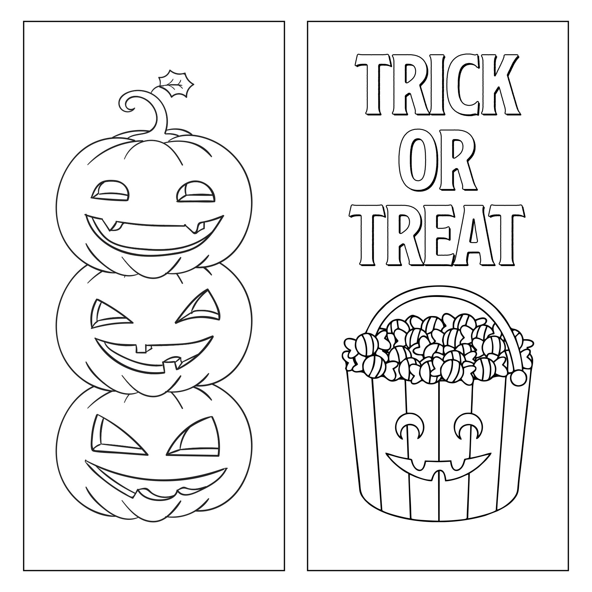 Free Printable Halloween Bookmarks To Color