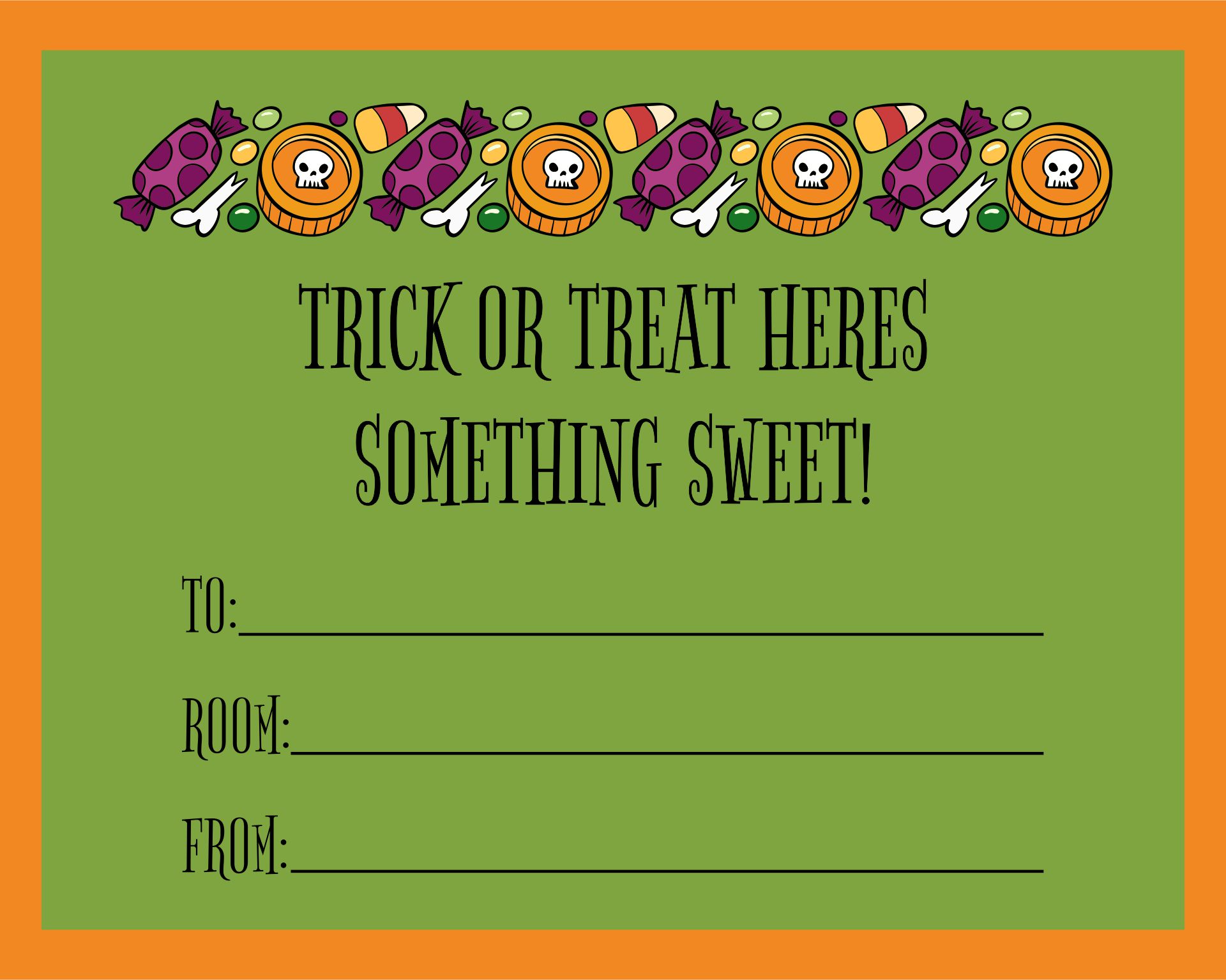 Printable Halloween Candy Grams