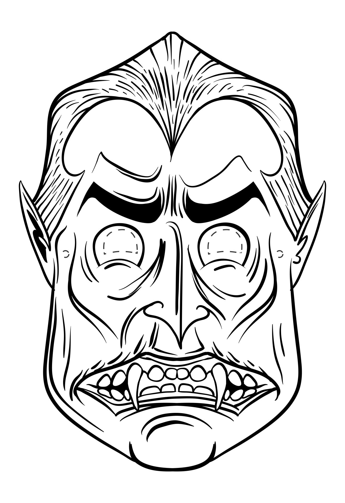 15 Best Face Coloring Printable Halloween Masks - printablee.com