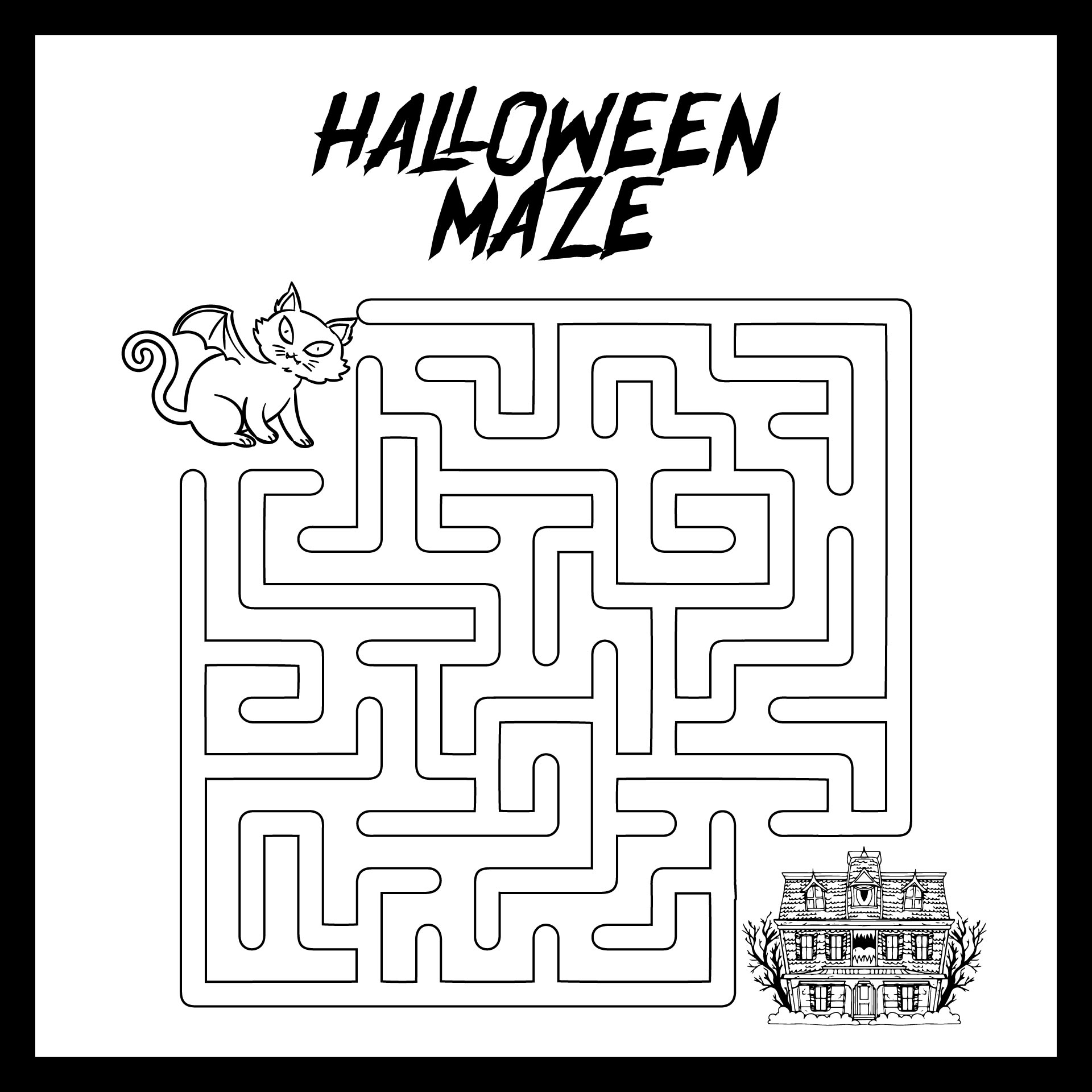 15 Best Printable Halloween Mazes Printablee