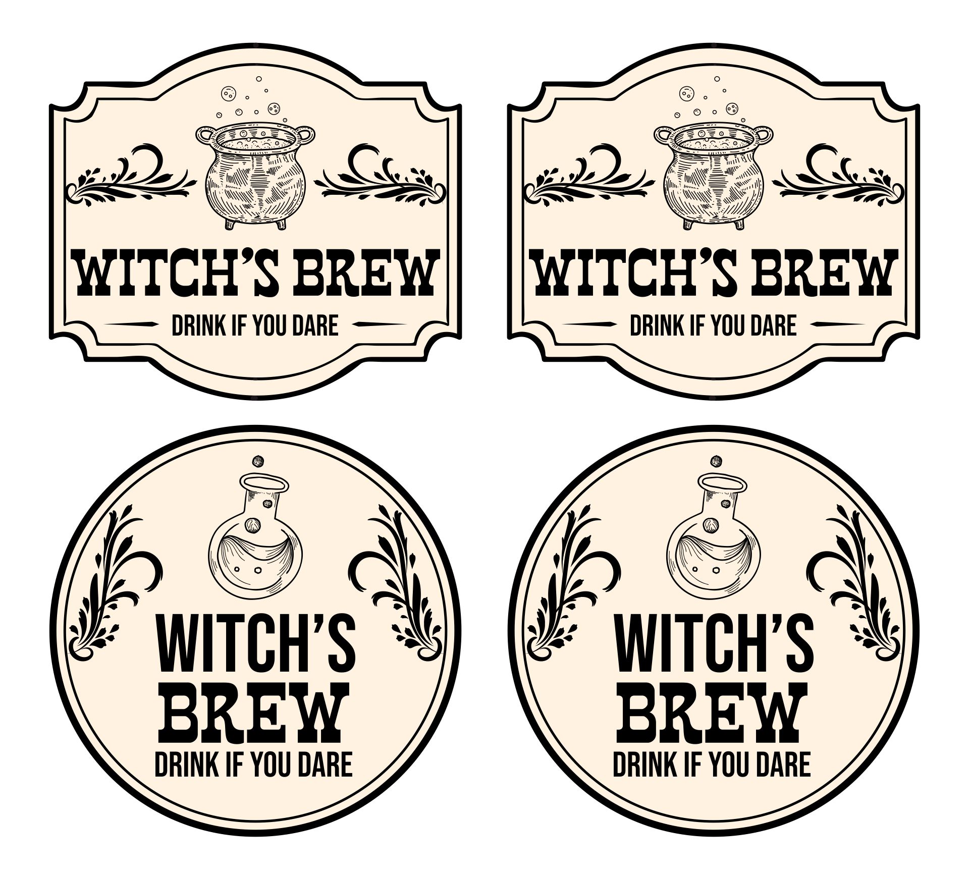 15 Best Printable Halloween Potion Labels Printablee