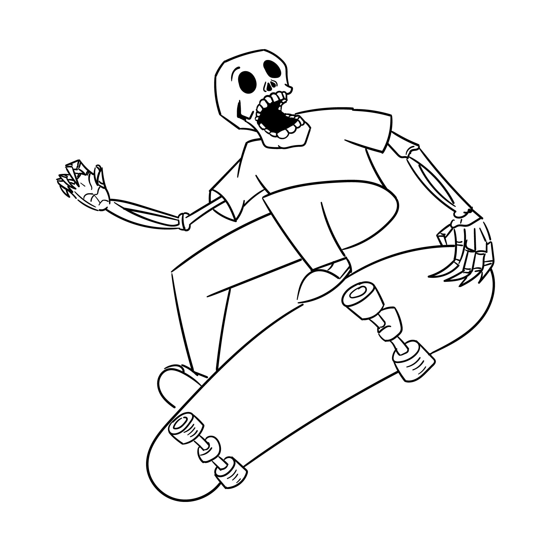 15 Best Halloween Skeleton Coloring Pages Printables