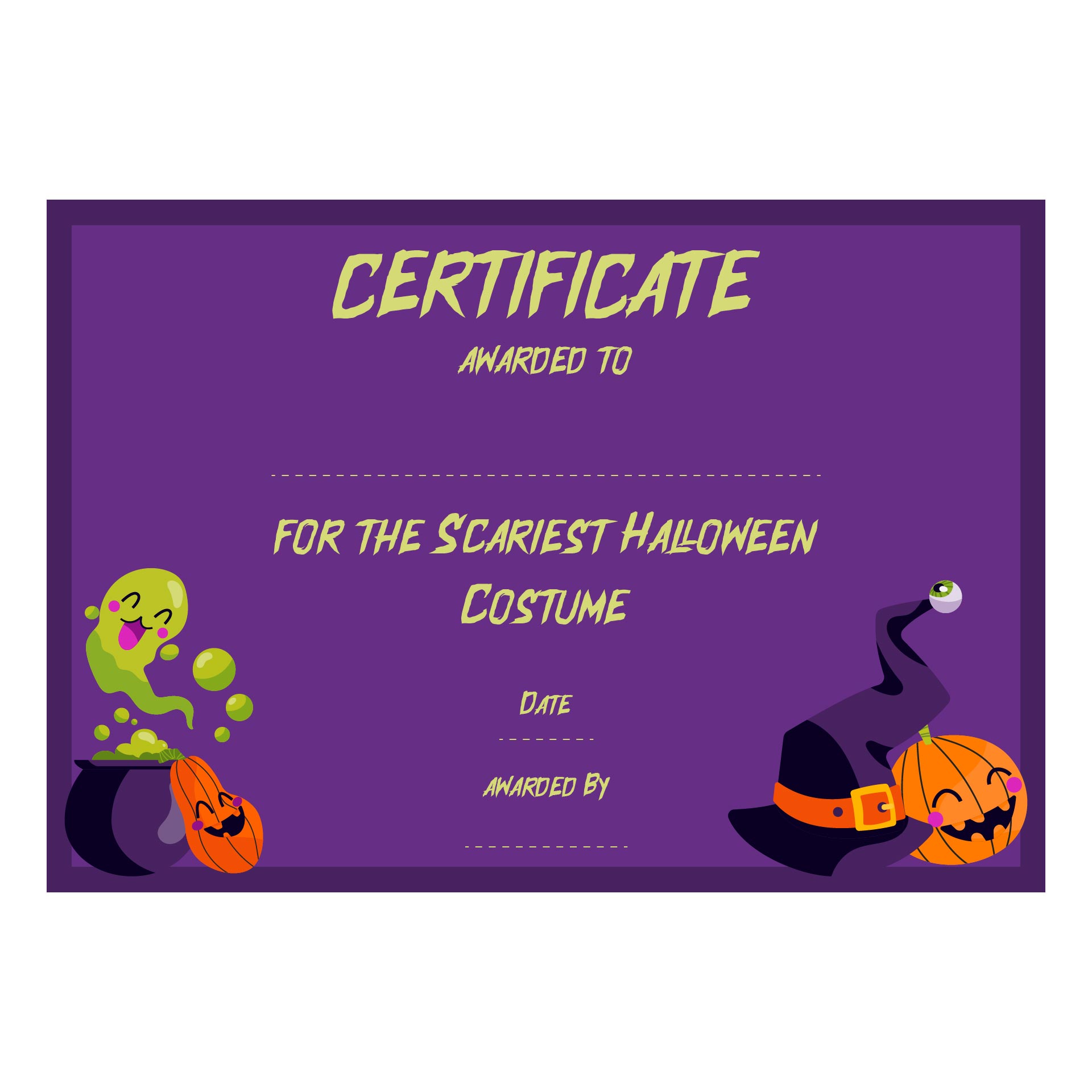 15 Best Free Printable Halloween Certificate Templates PDF for Free at ...