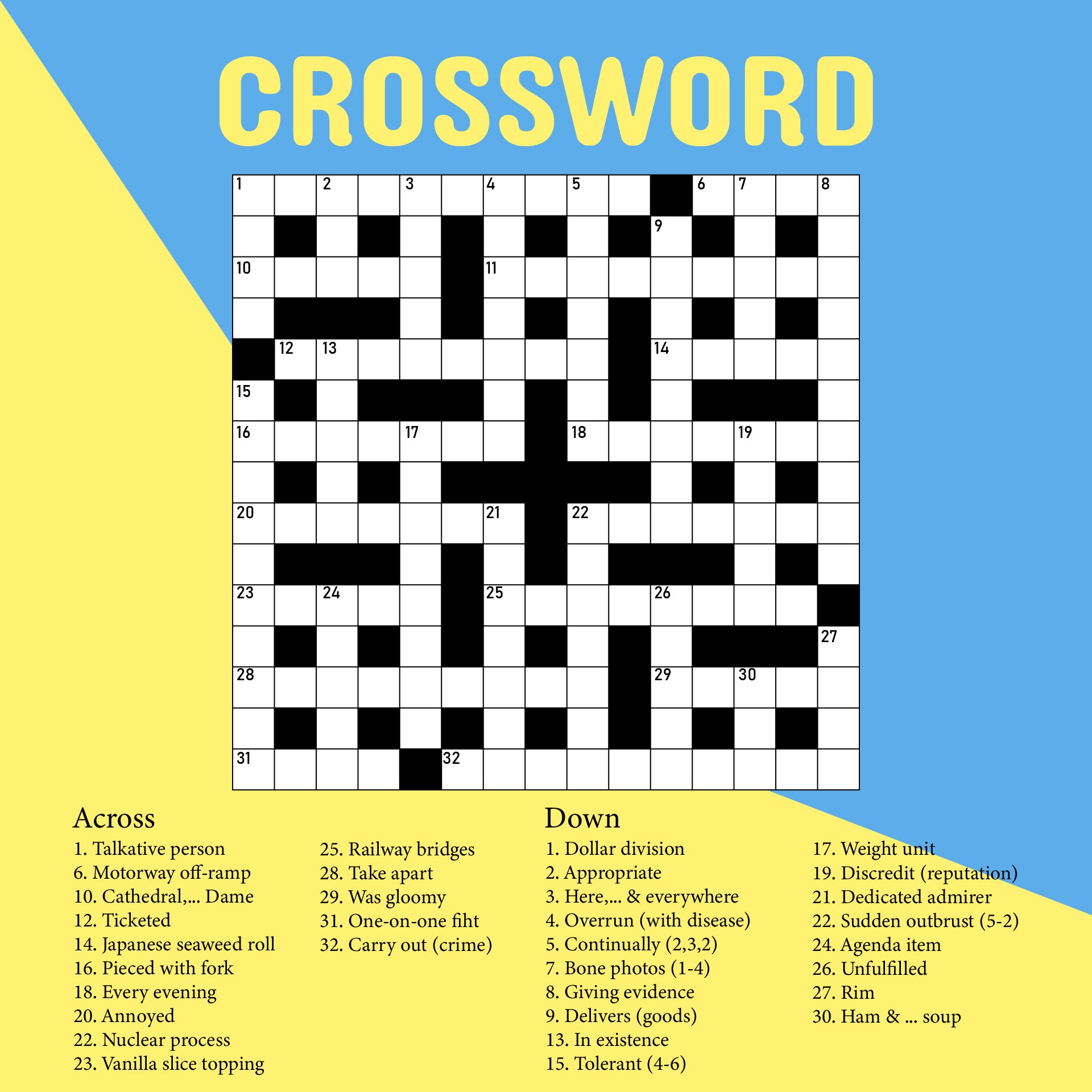 Free Printable Crosswords For Seniors