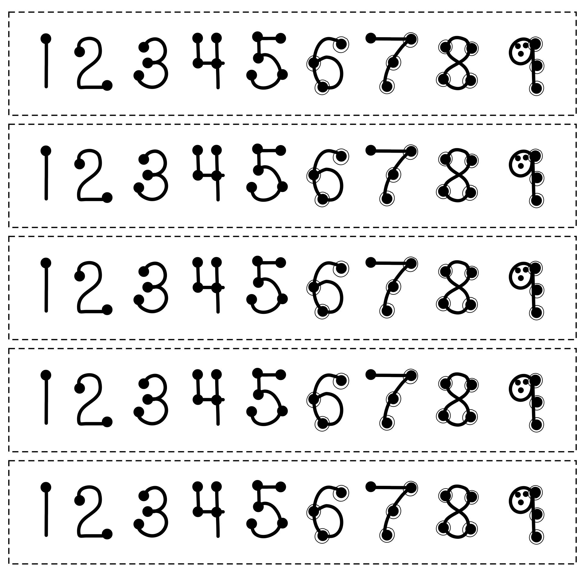 Printable Touchpoint Math Number Line