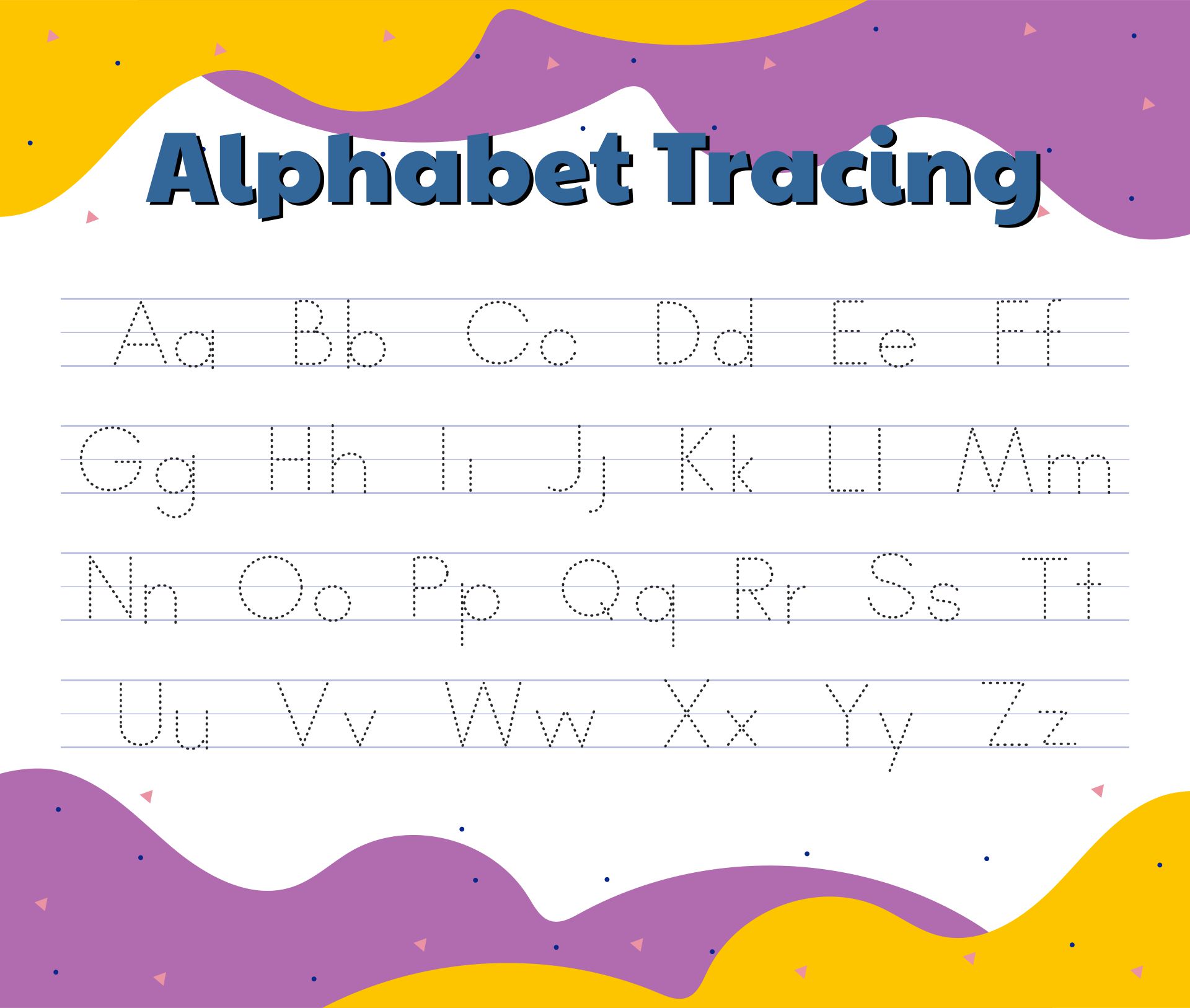 10 Best Printable Traceable Alphabet Worksheets PDF for Free at Printablee