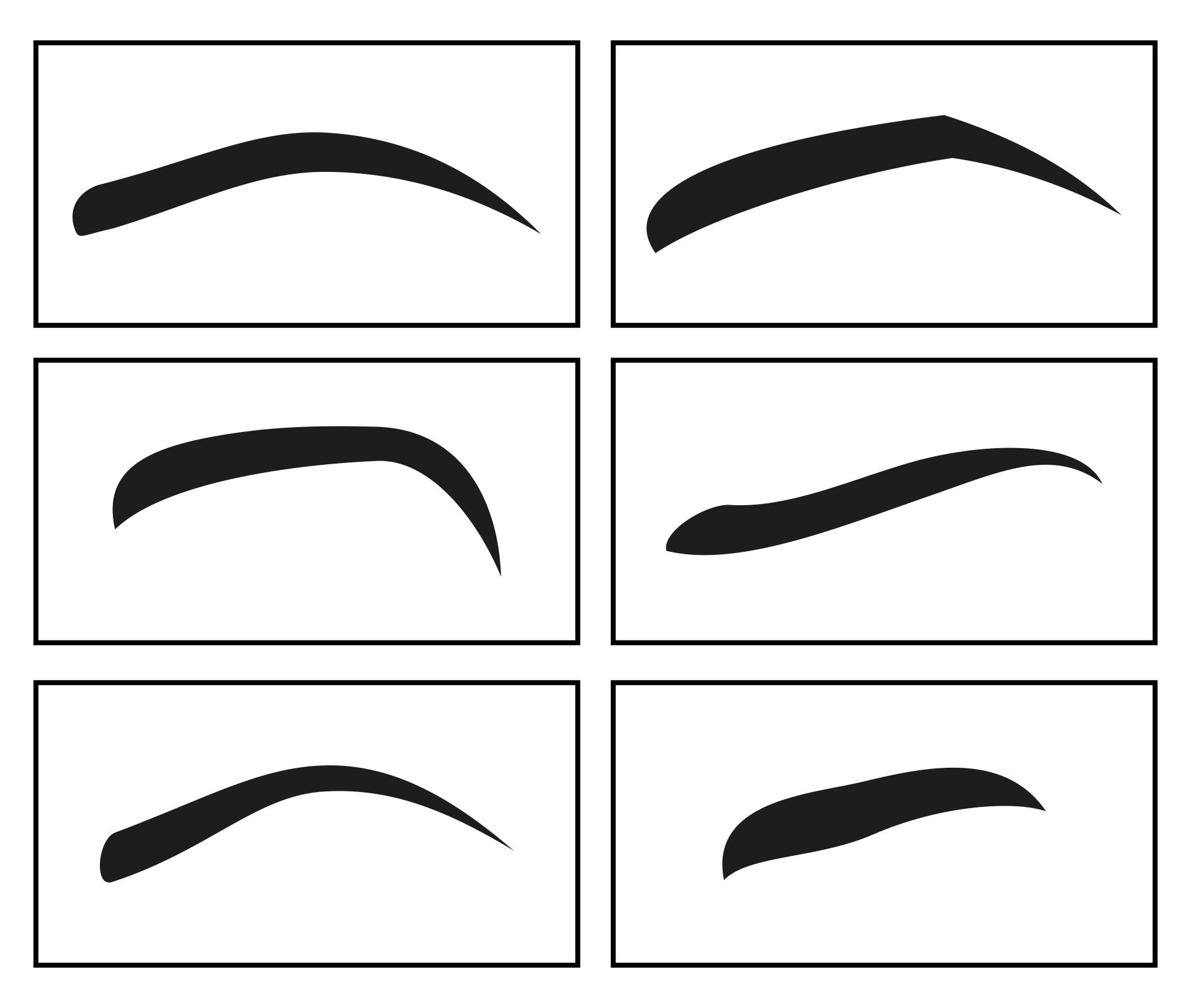 Traceable Printable Eyebrow Stencils Real Size