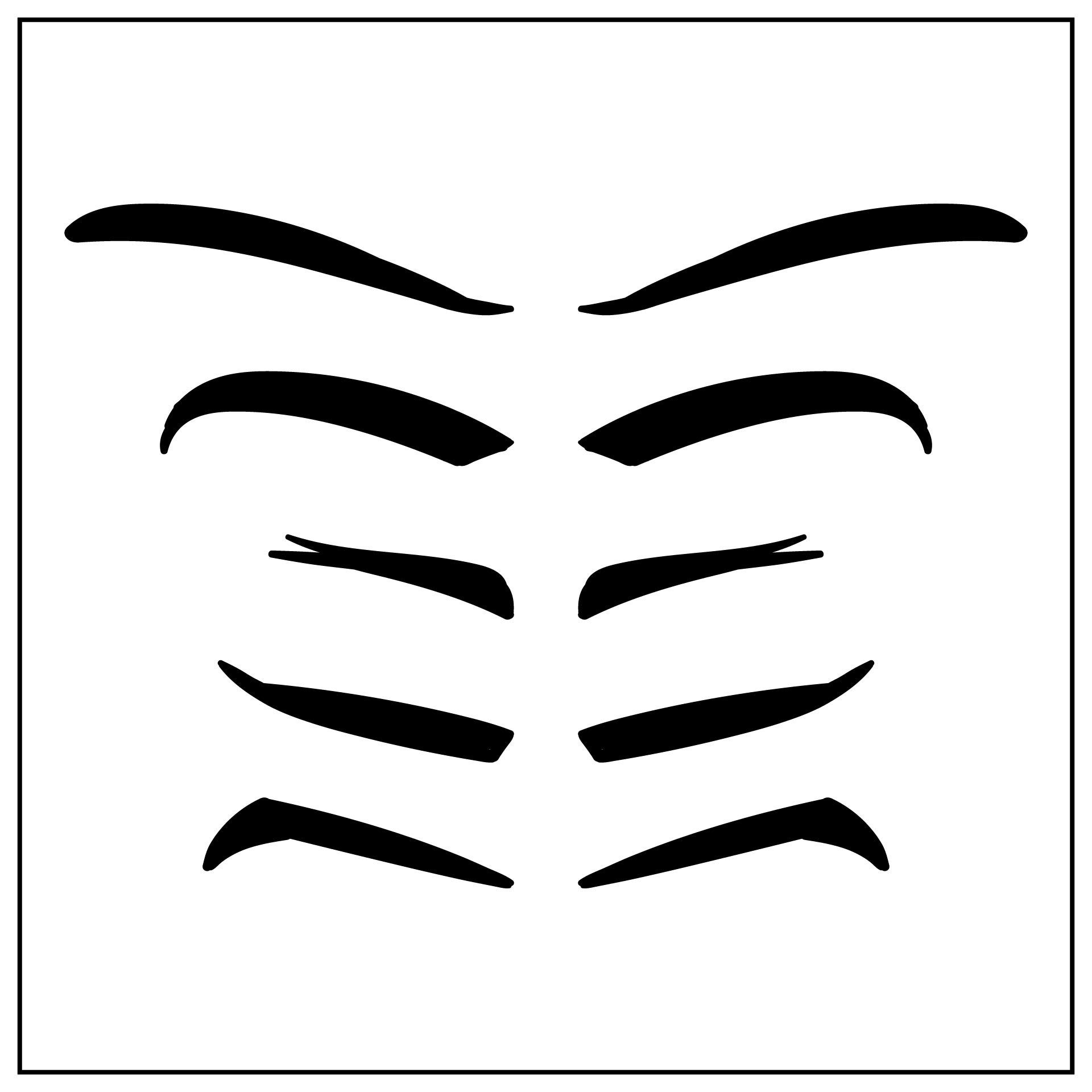 Eyebrow Stencils Kit - 16 Free PDF Printables | Printablee