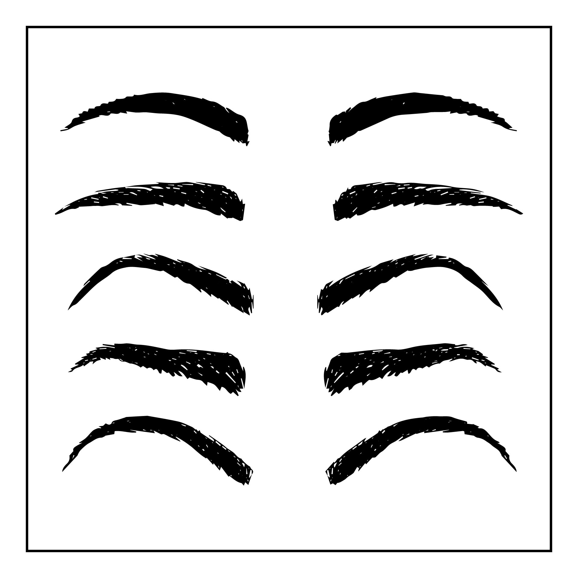 16 Best Printable Eyebrow Stencils Kit - printablee.com