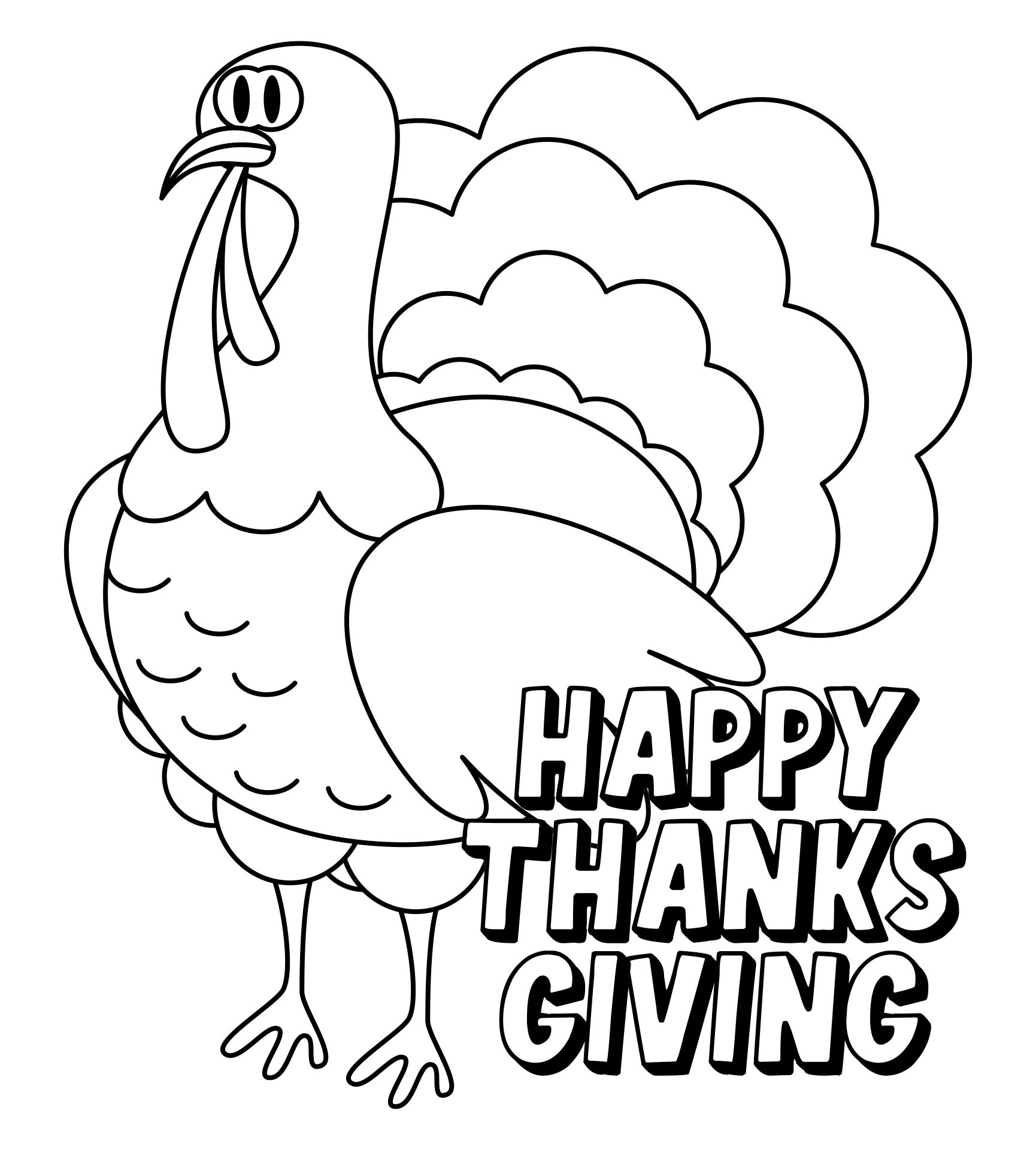 Happy Thanksgiving Turkey Coloring Page 10 Free Pdf Printables