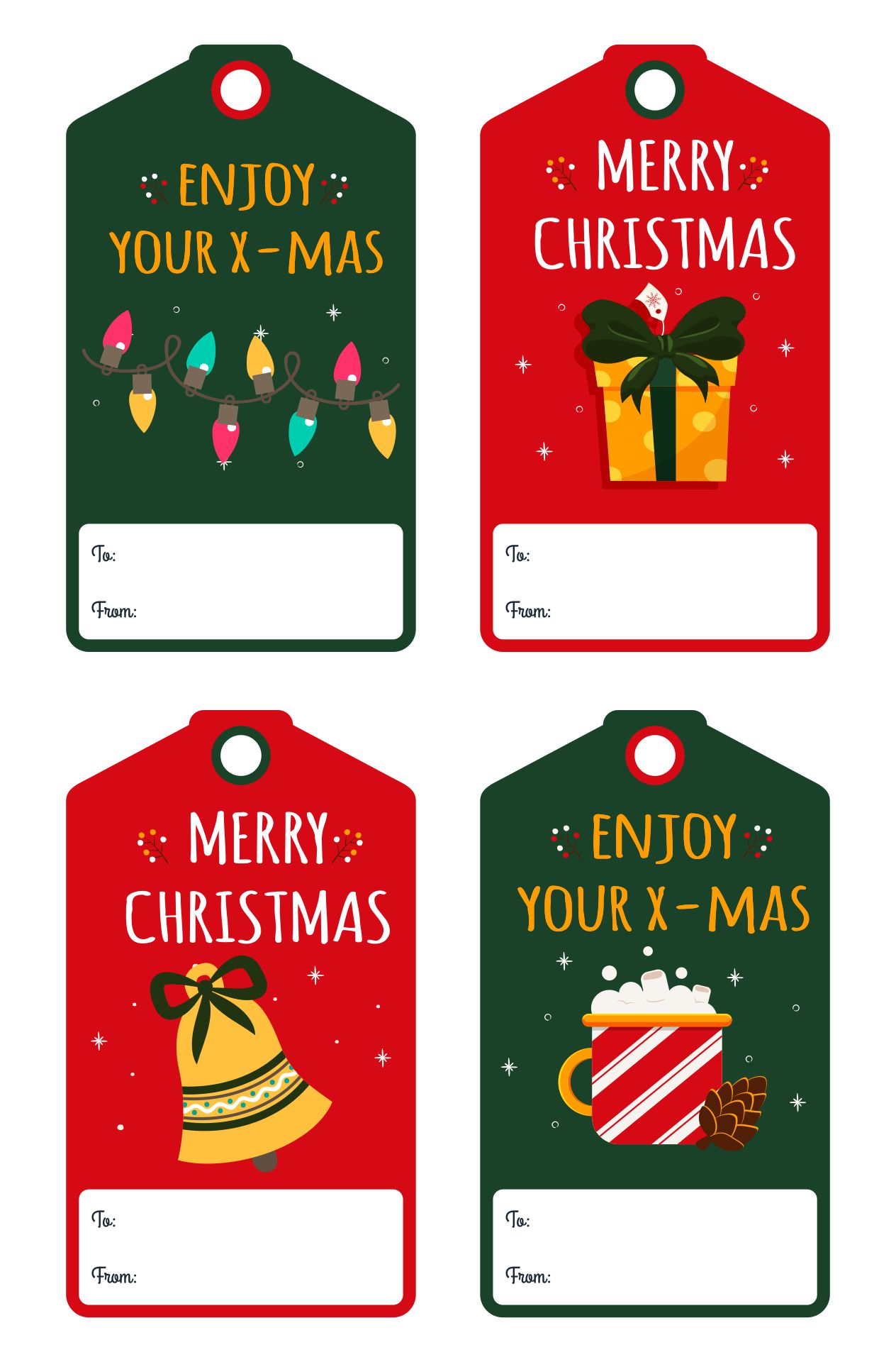 10 Best Black And White Printable Christmas Gift Tags PDF for Free at ...