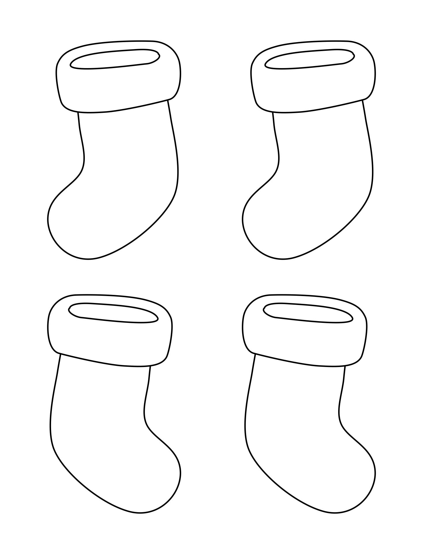 Printable Christmas Stocking Template