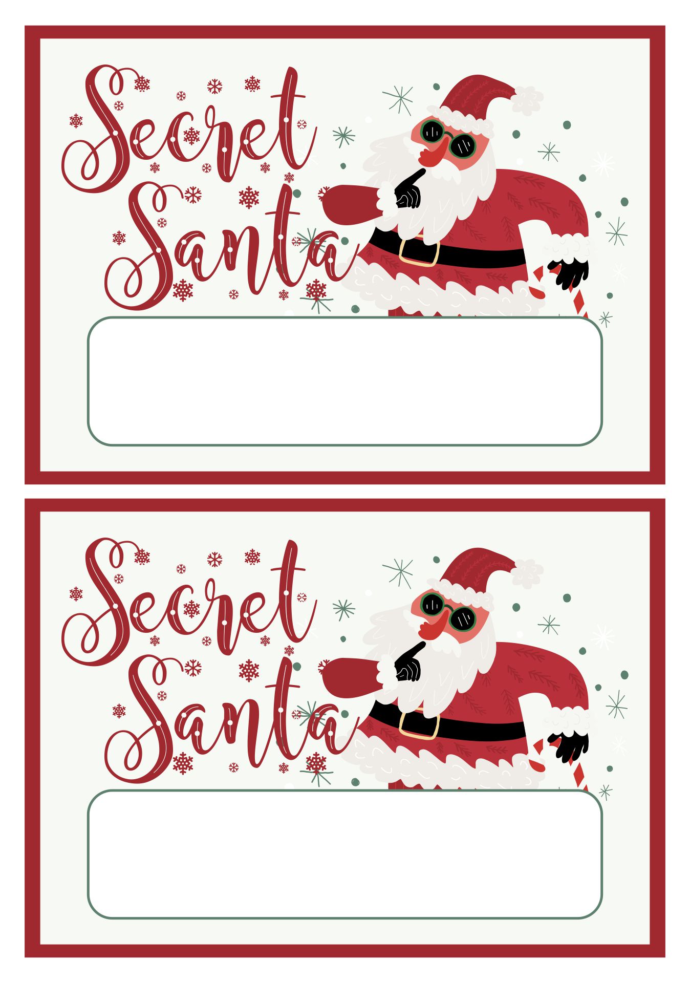 Secret Santa Card Messages