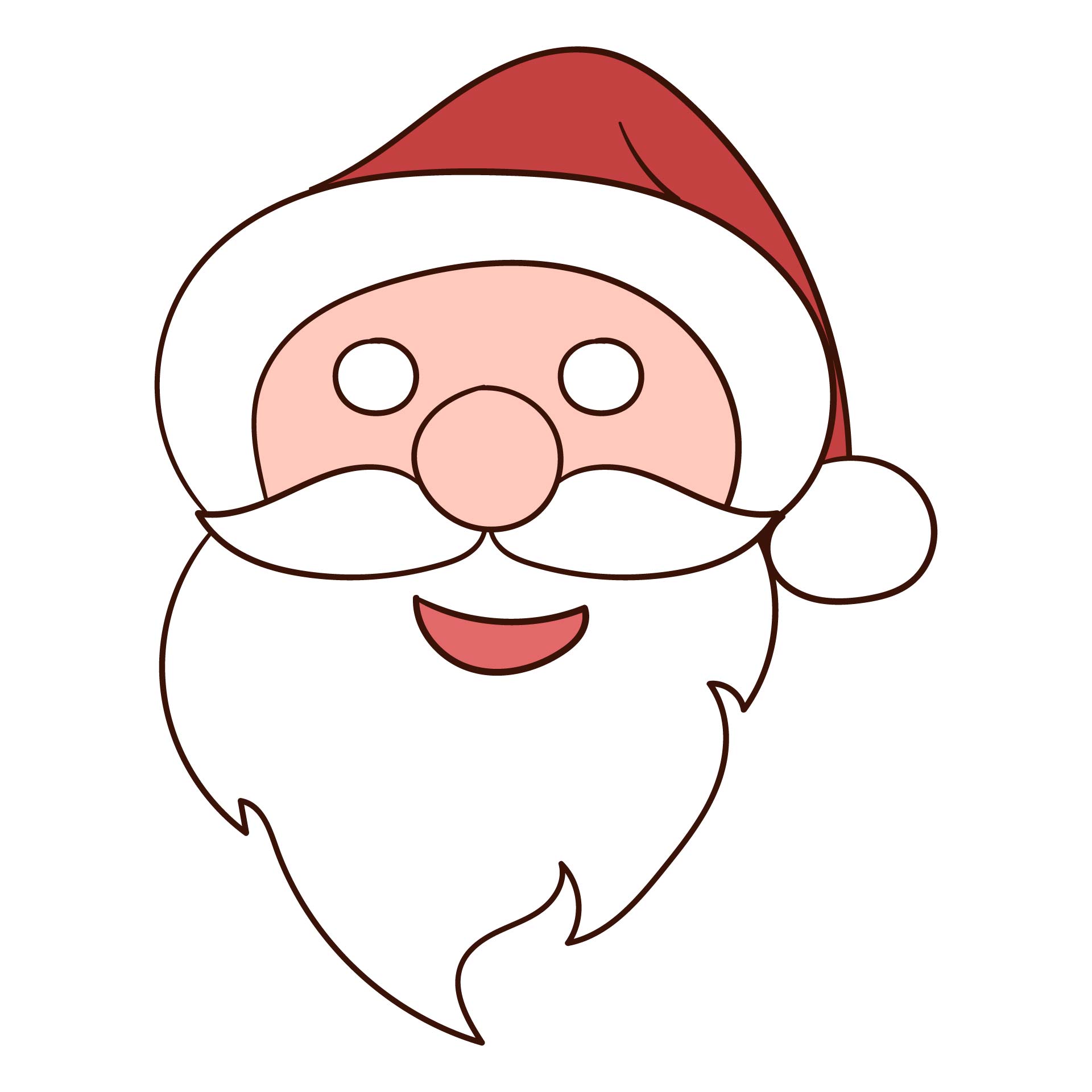 Father Christmas Face Template