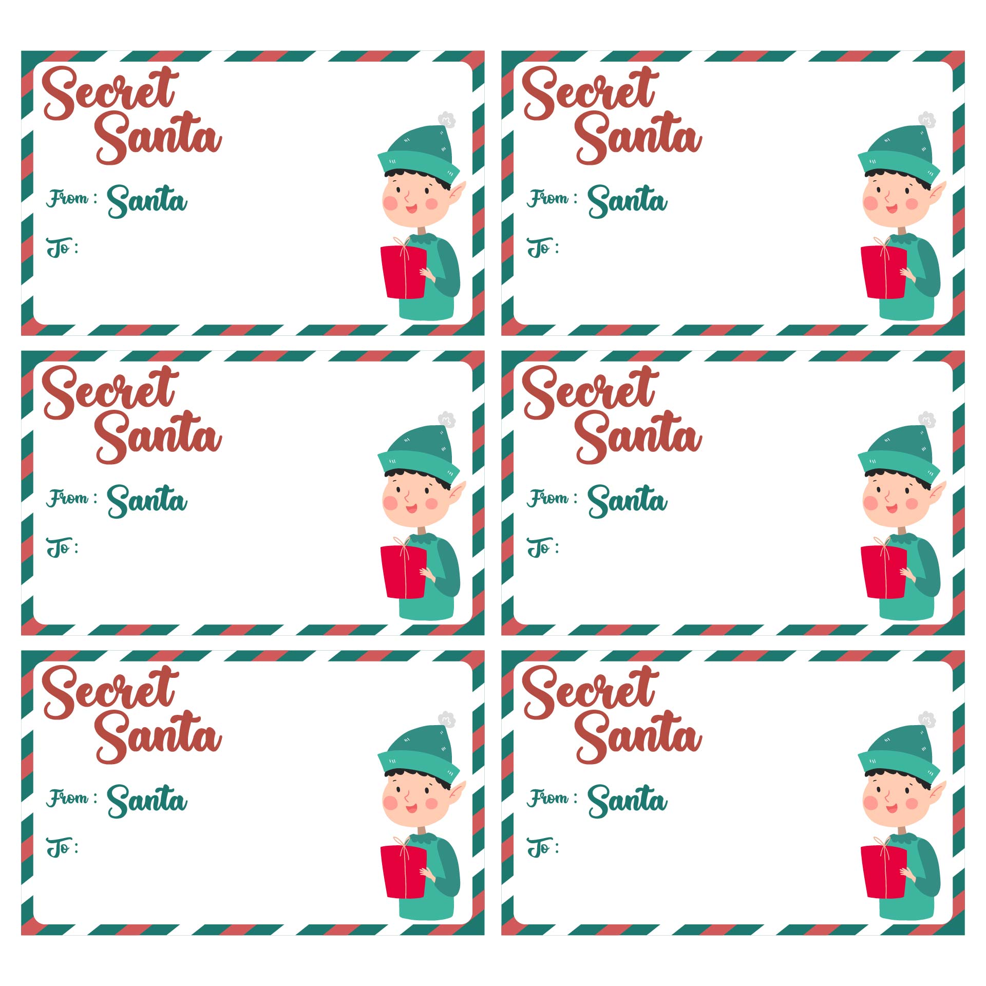 Secret Santa Name Draw Template