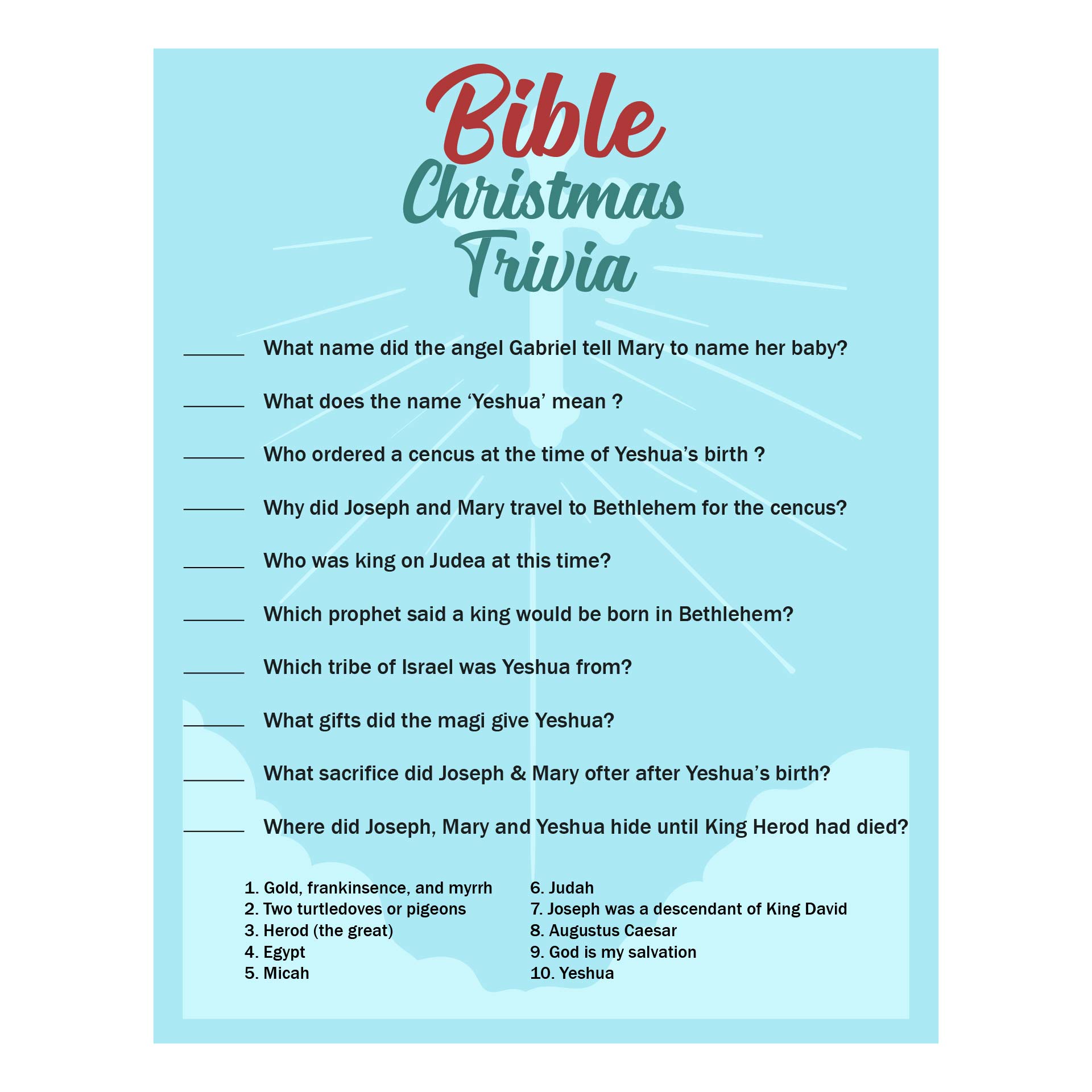 50 Best Ideas For Coloring Bible Christmas Trivia