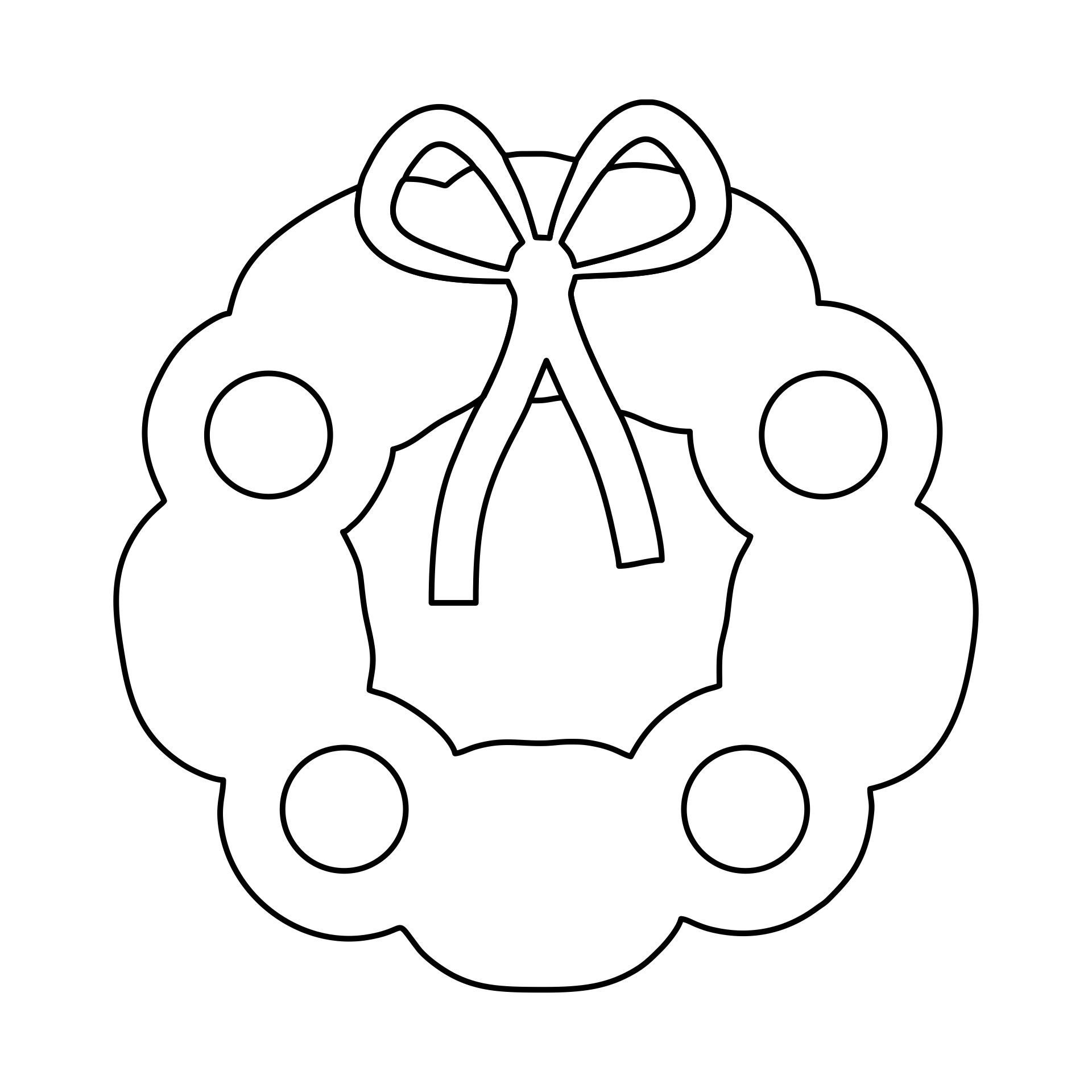 Template For Christmas Wreath